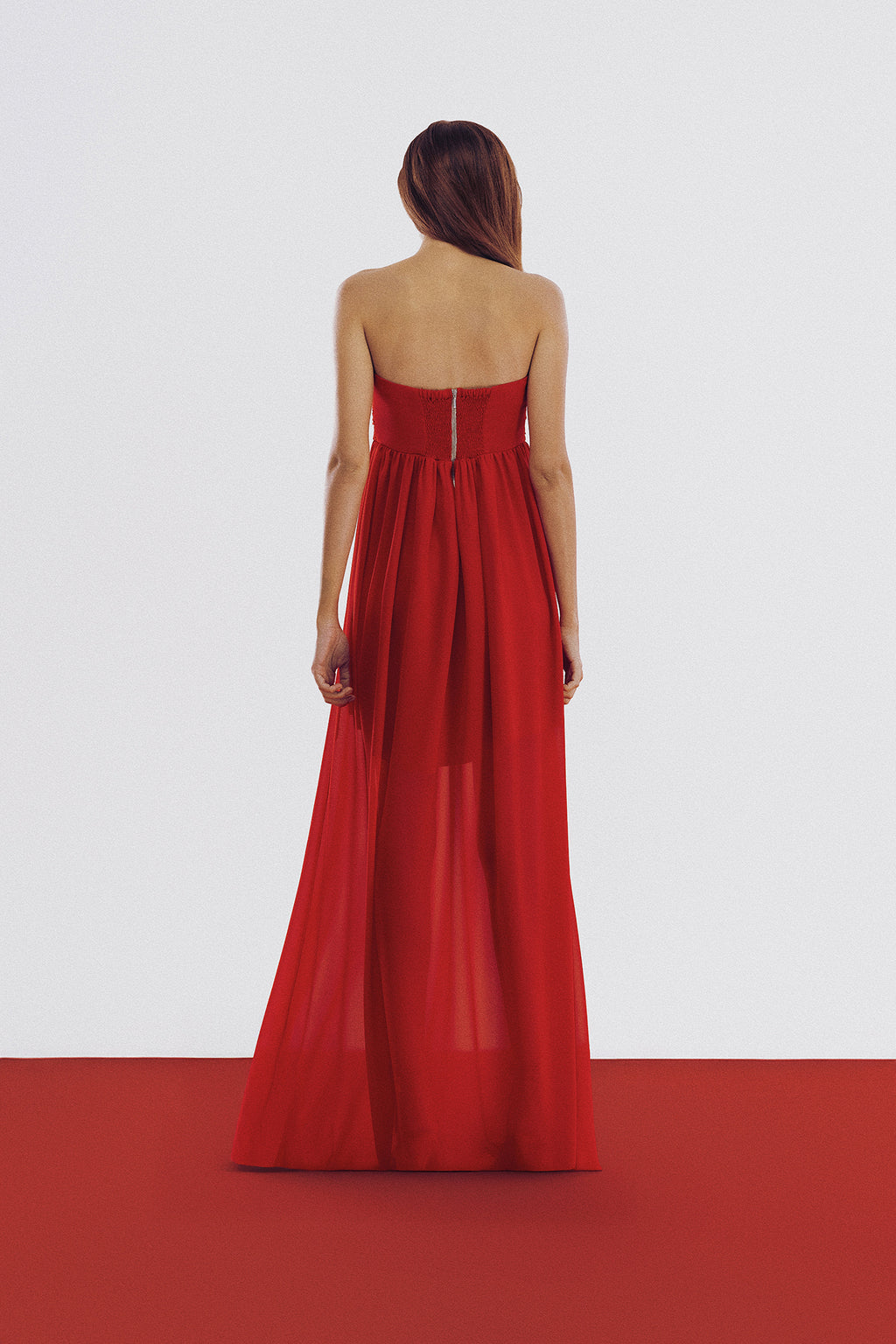 Vestido Izabel Vermelho Crepe