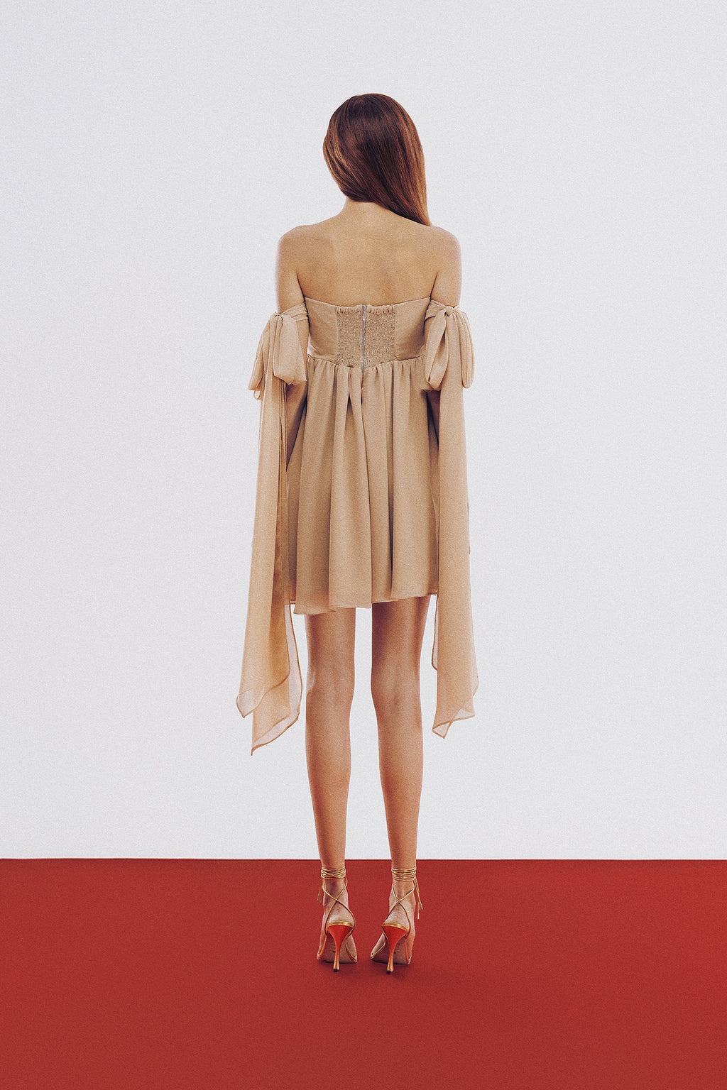 Vestido Clara Bege Crepe