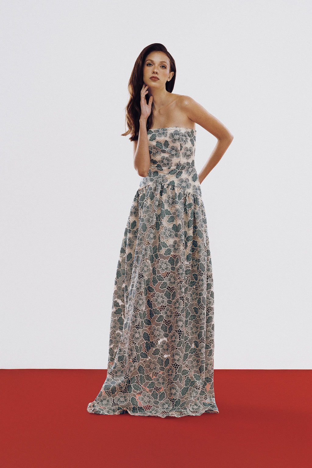 Vestido Melina Guipir Verde