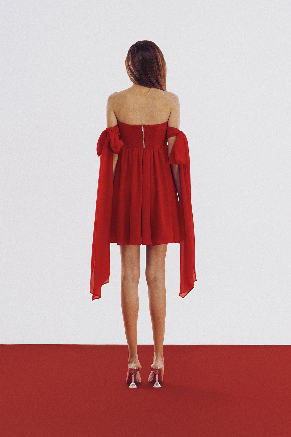 Vestido Clara Vermelho Crepe