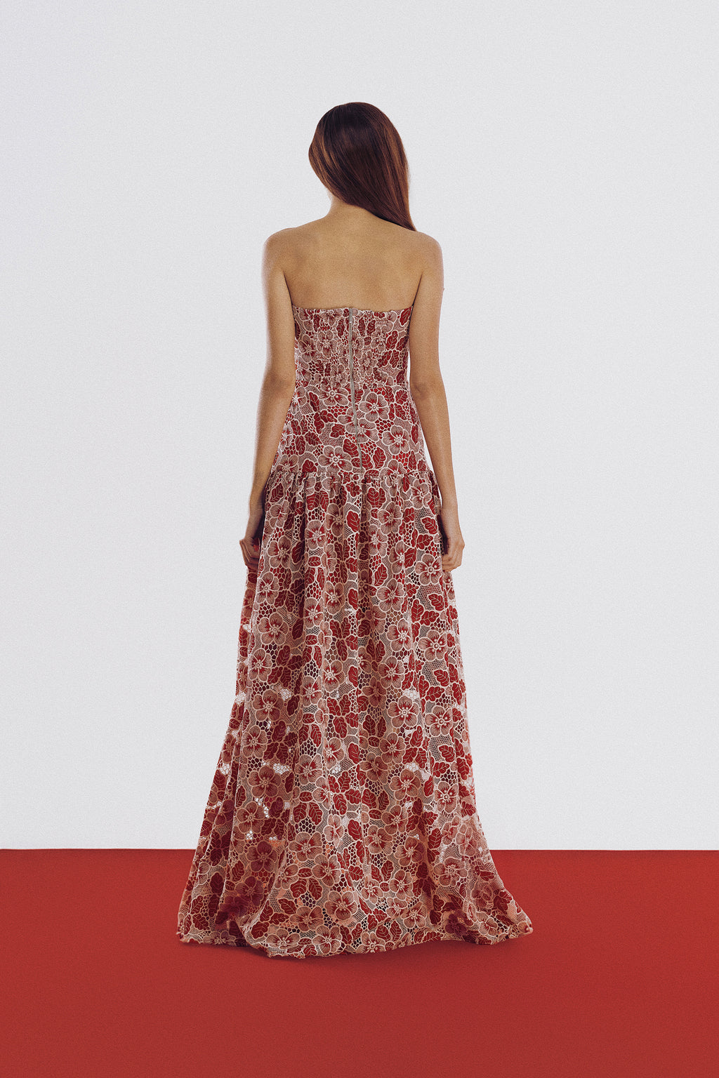 Vestido Melina Guipir Vermelho