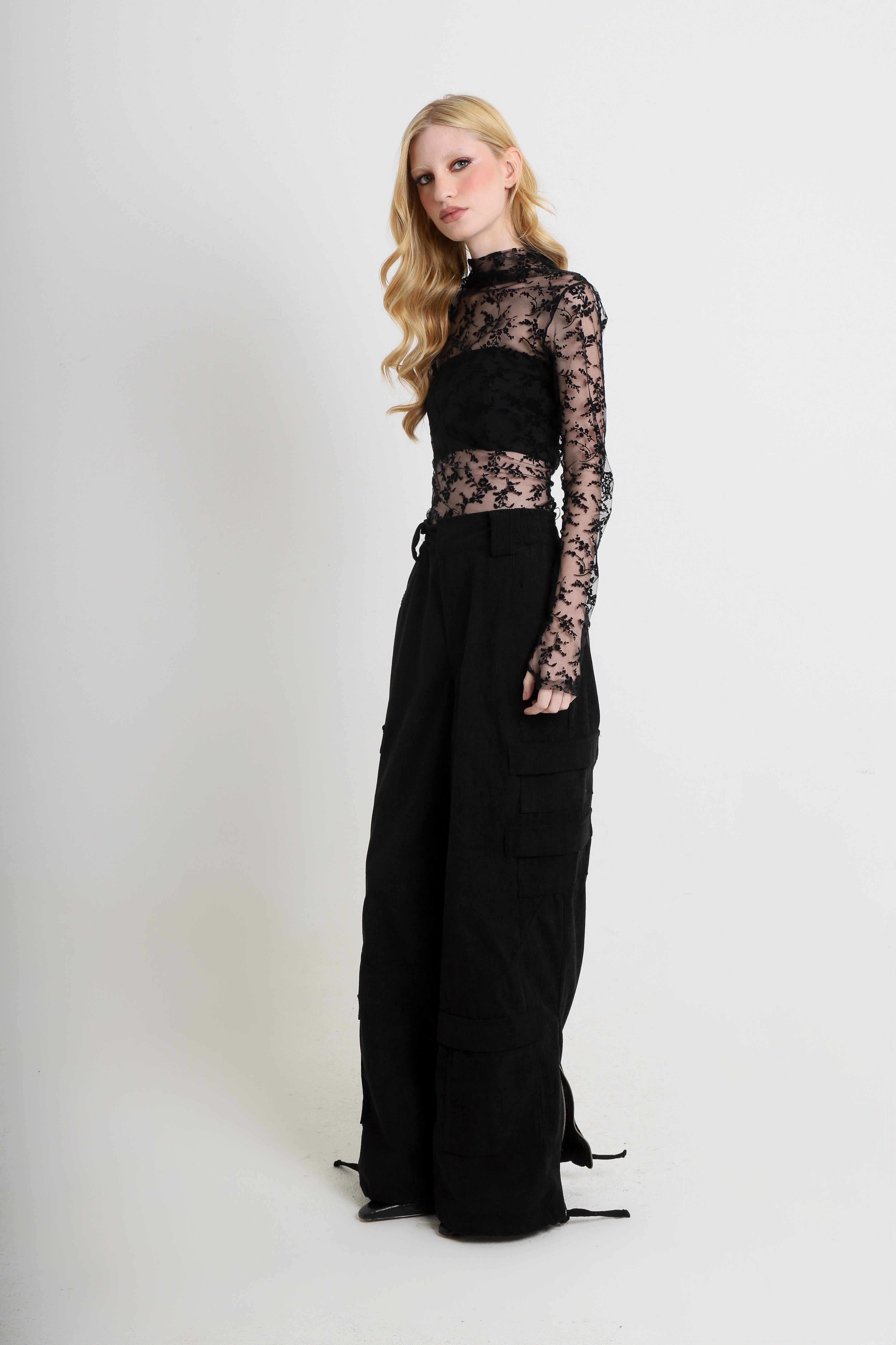 Blusa Bia Tule Preto