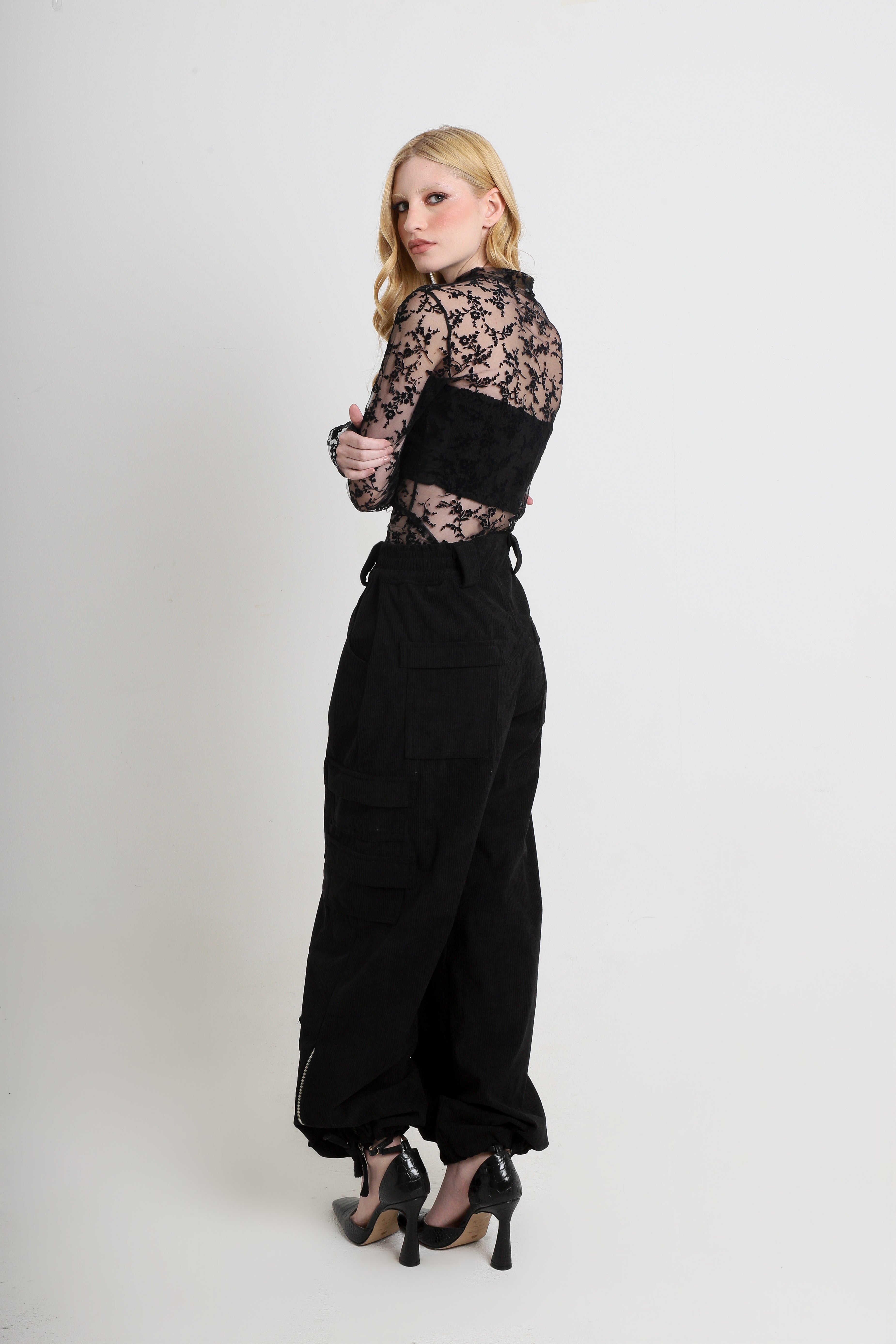 Blusa Bia Tule Preto