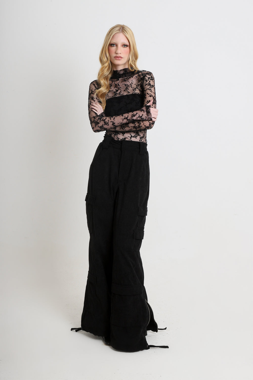 Blusa Bia Tule Preto