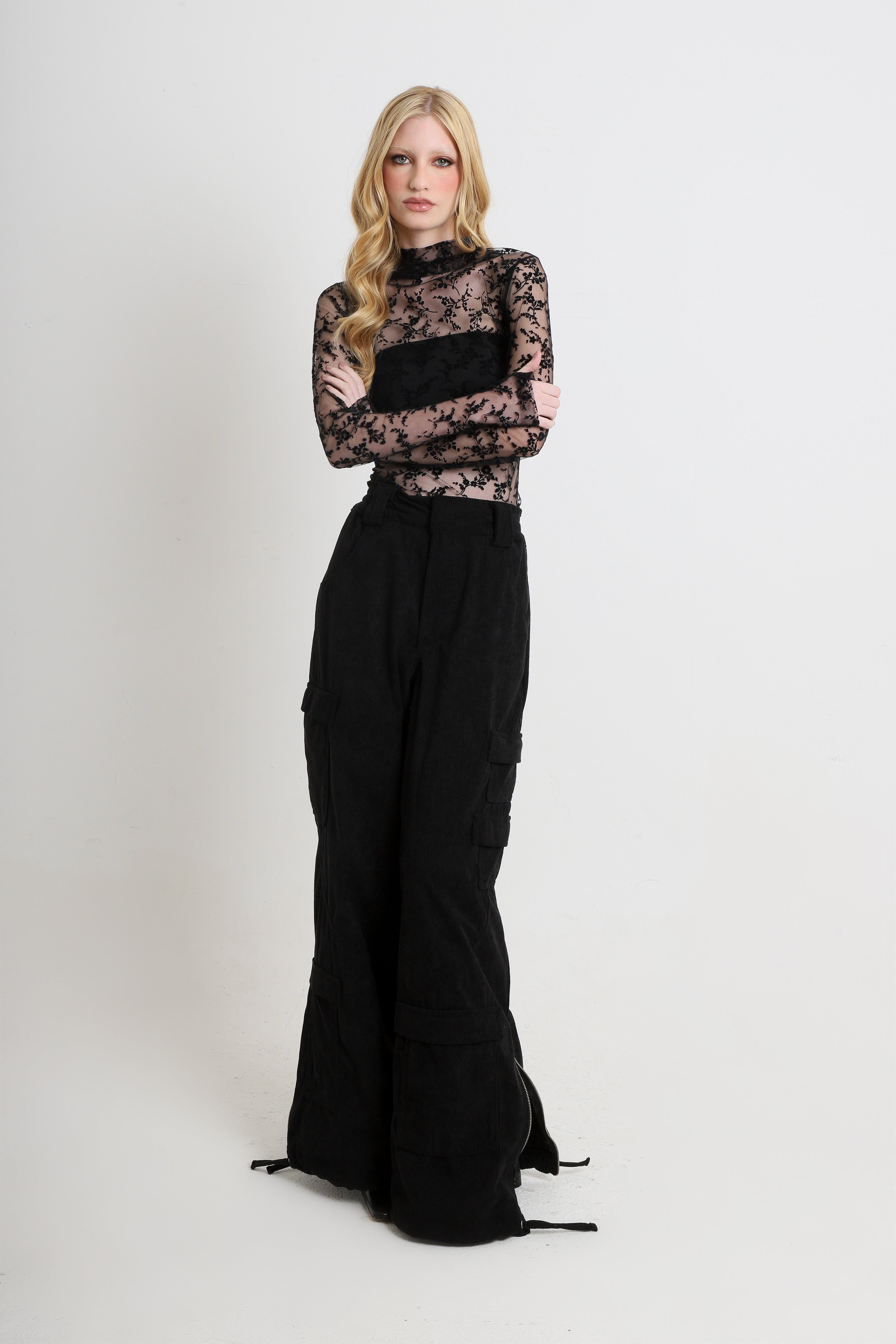 Blusa Bia Tule Preto