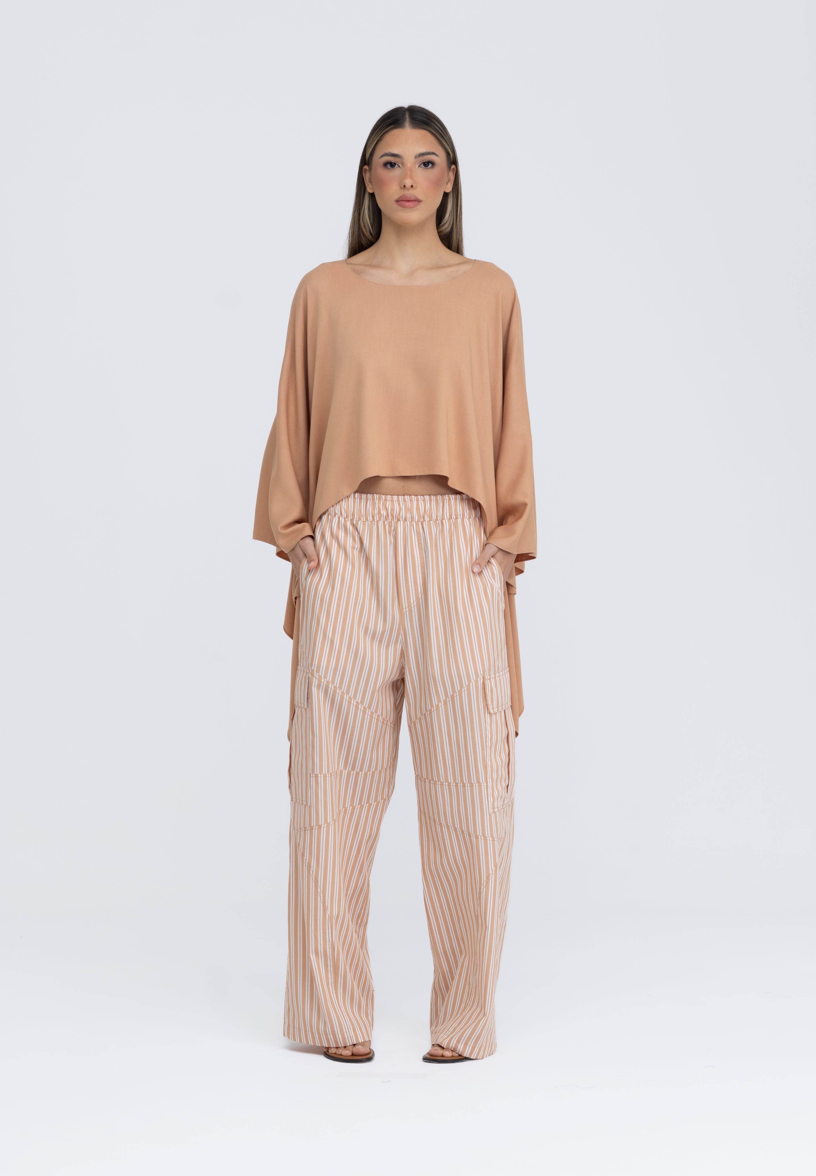 Calça Mara Listra bege