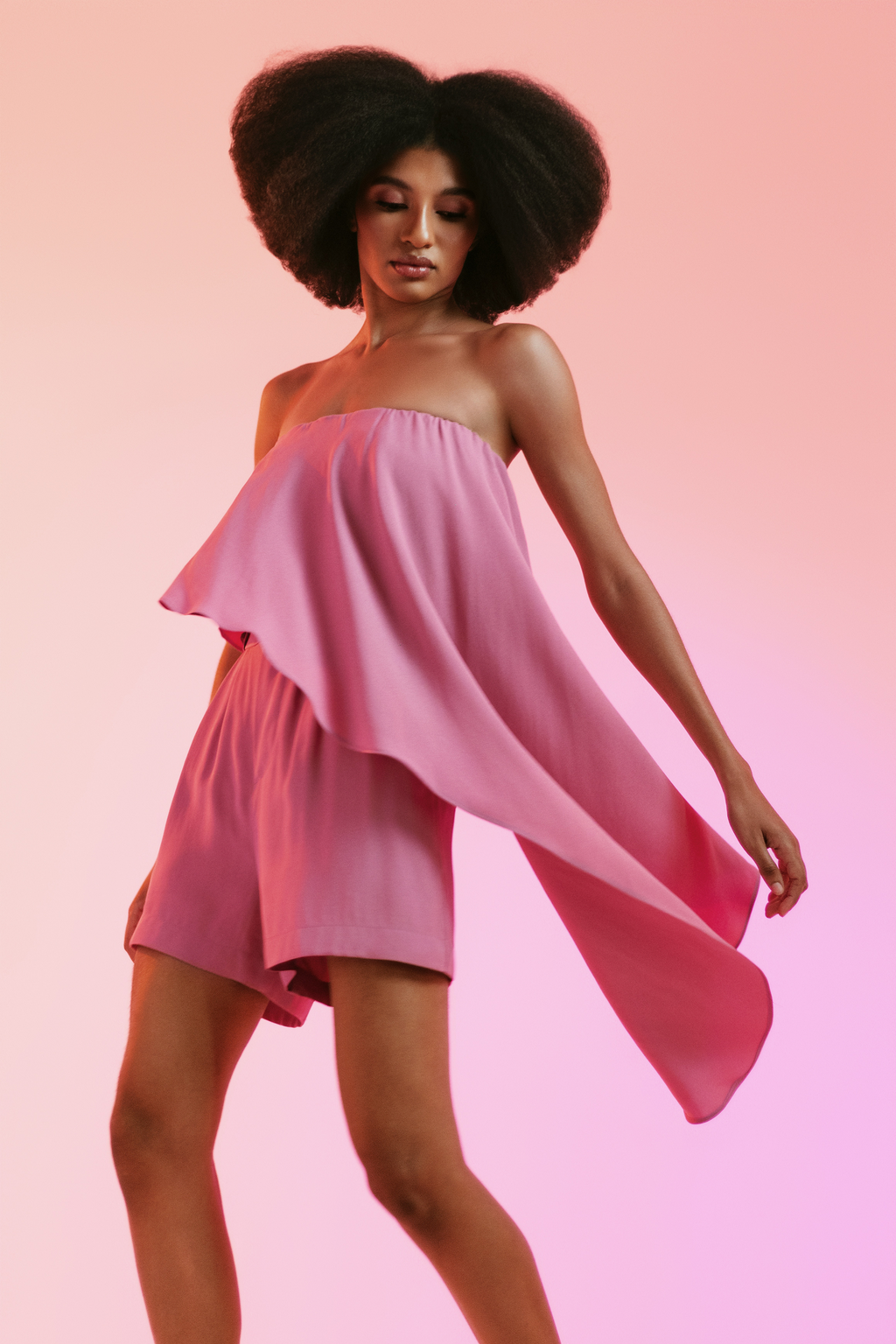 Blusa Giovanna Rosa Crepe