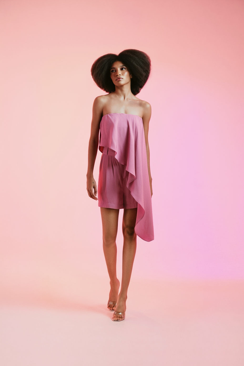 Blusa Giovanna Rosa Crepe