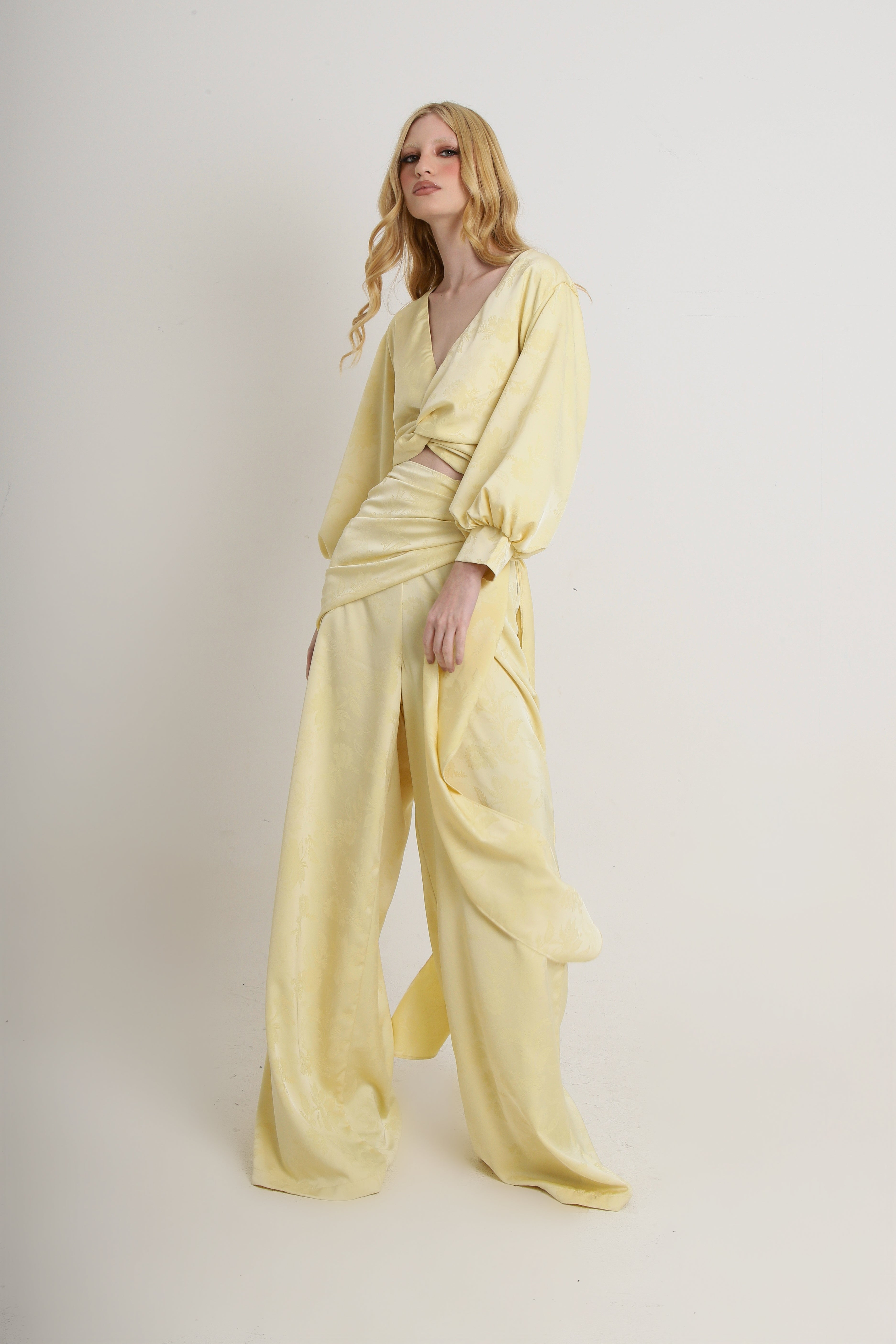 Blusa Karoline Jacquard Amarelo