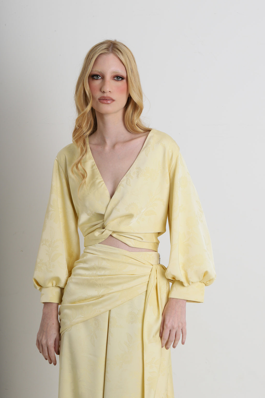 Blusa Karoline Jacquard Amarelo