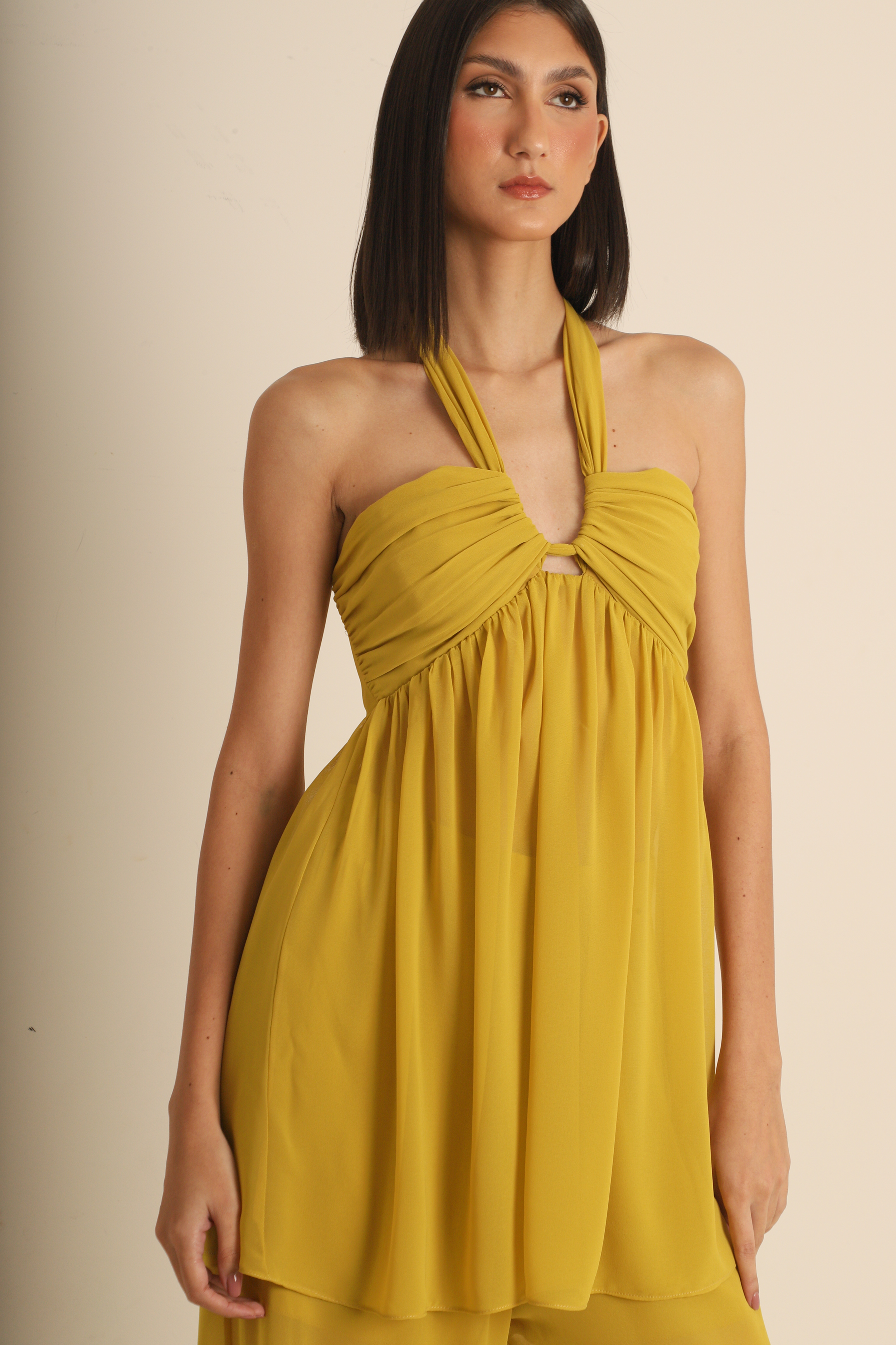 Blusa Luma Amarelo Crepe