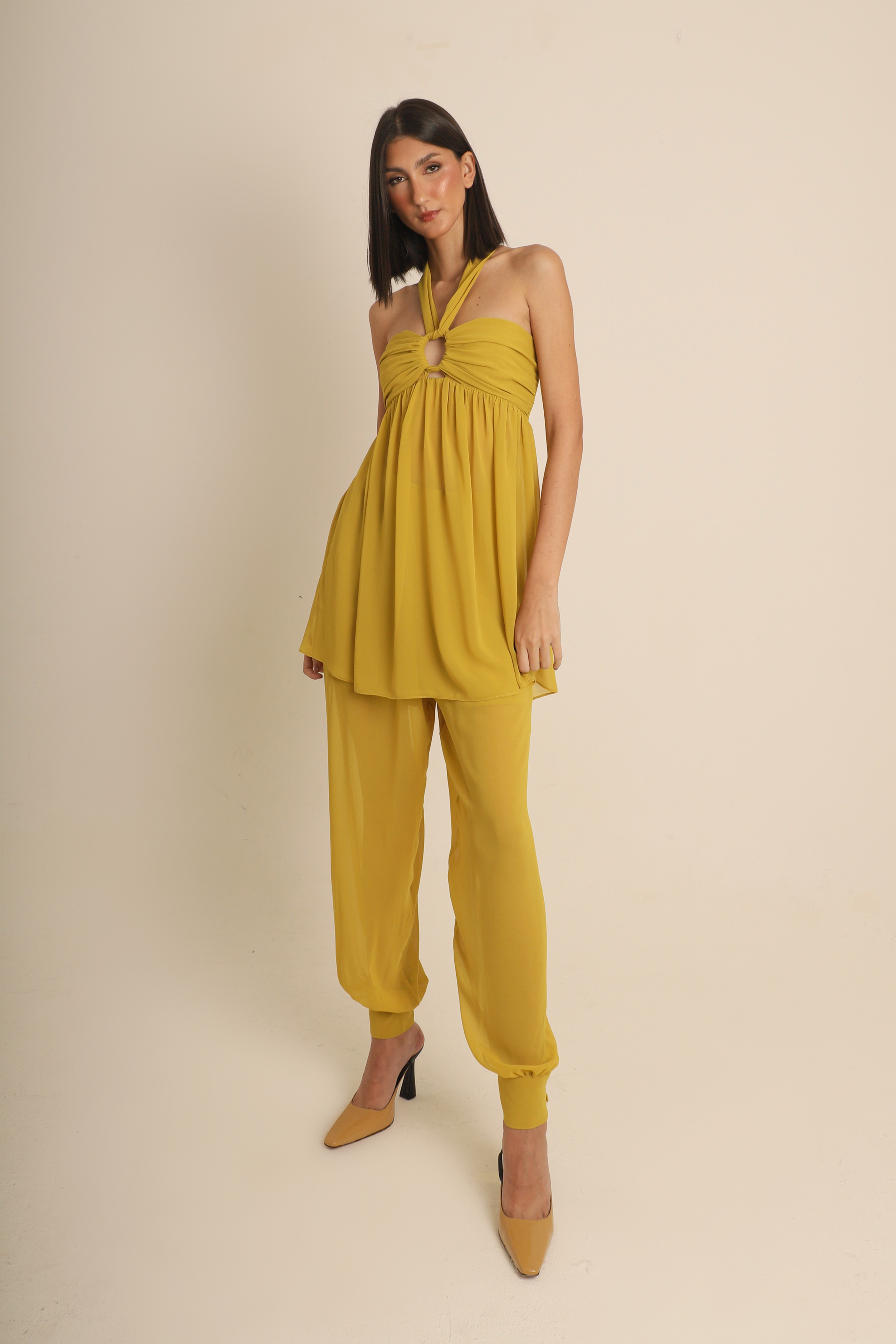 Blusa Luma Amarelo Crepe