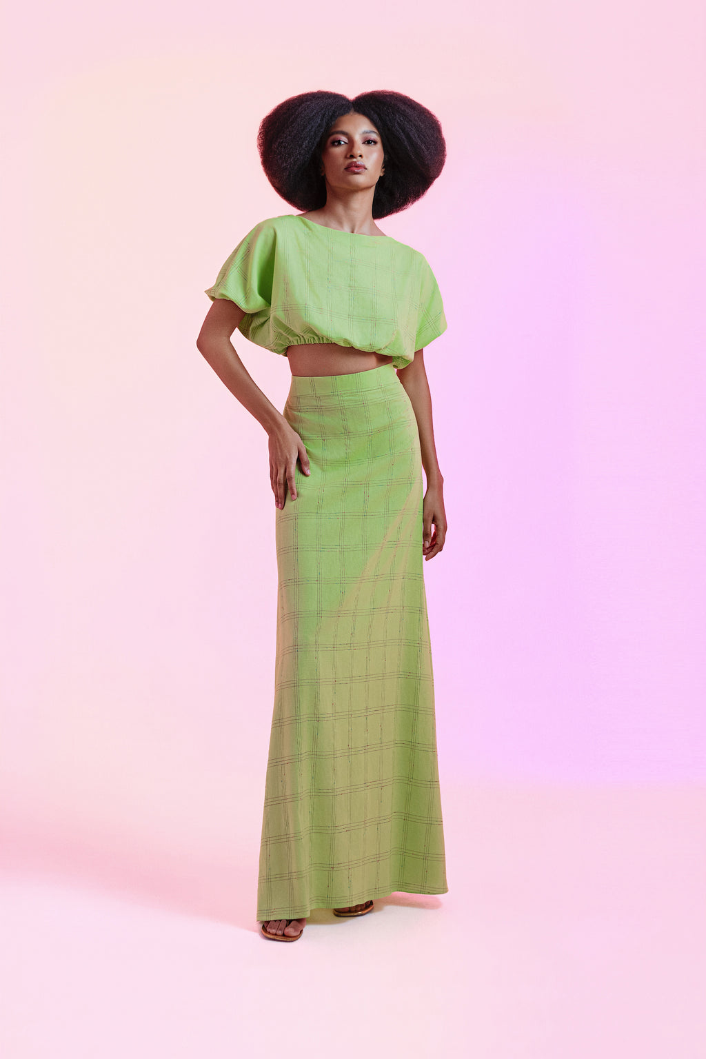 Blusa Nora Verde Linho