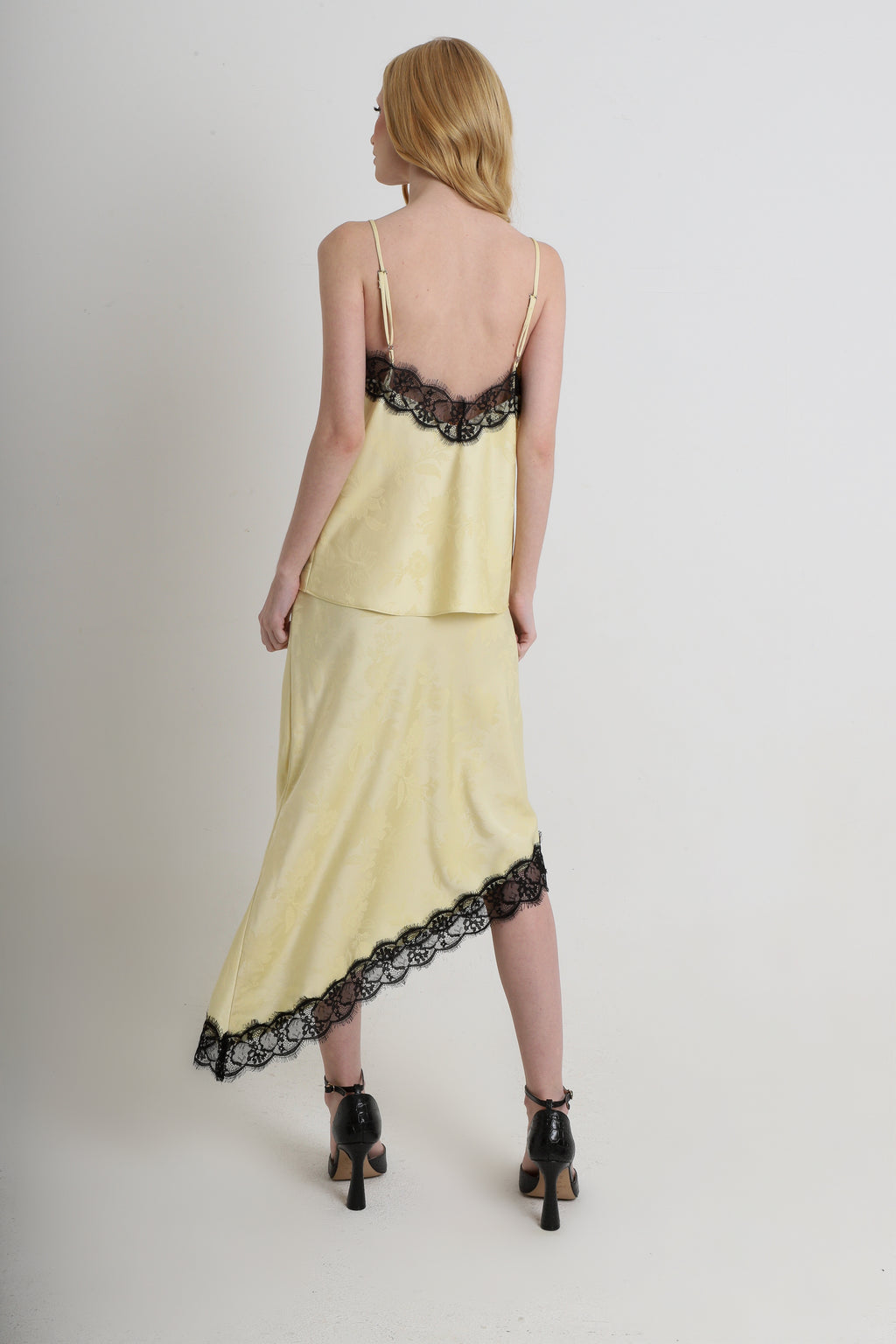 Saia Nanda Jacquard Amarelo