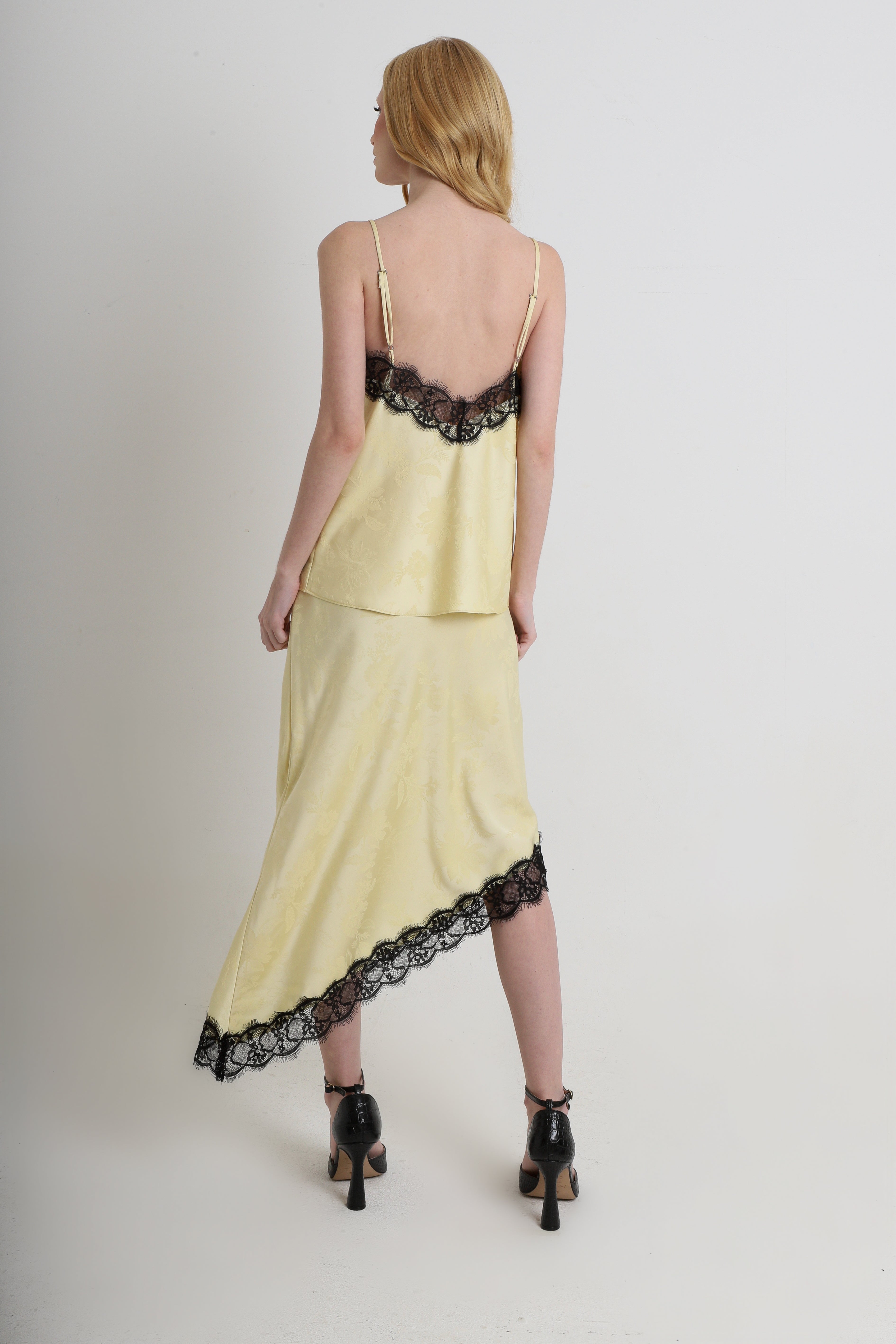 Saia Nanda Jacquard Amarelo
