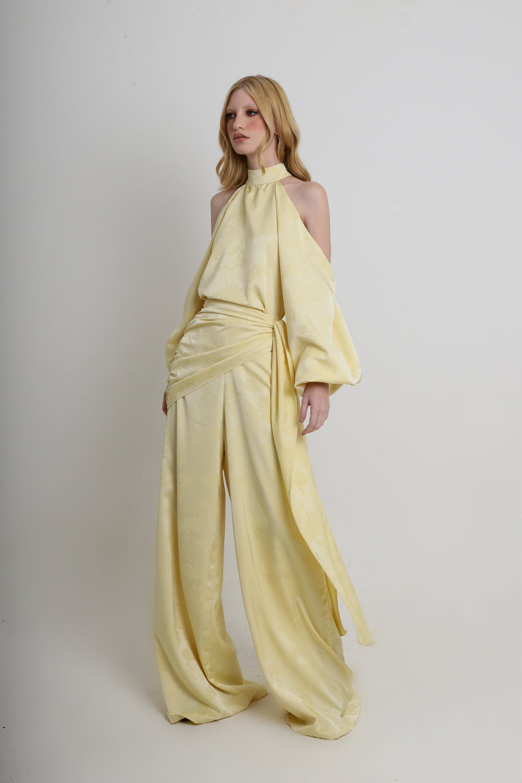Calça Helena Jacquard Amarelo