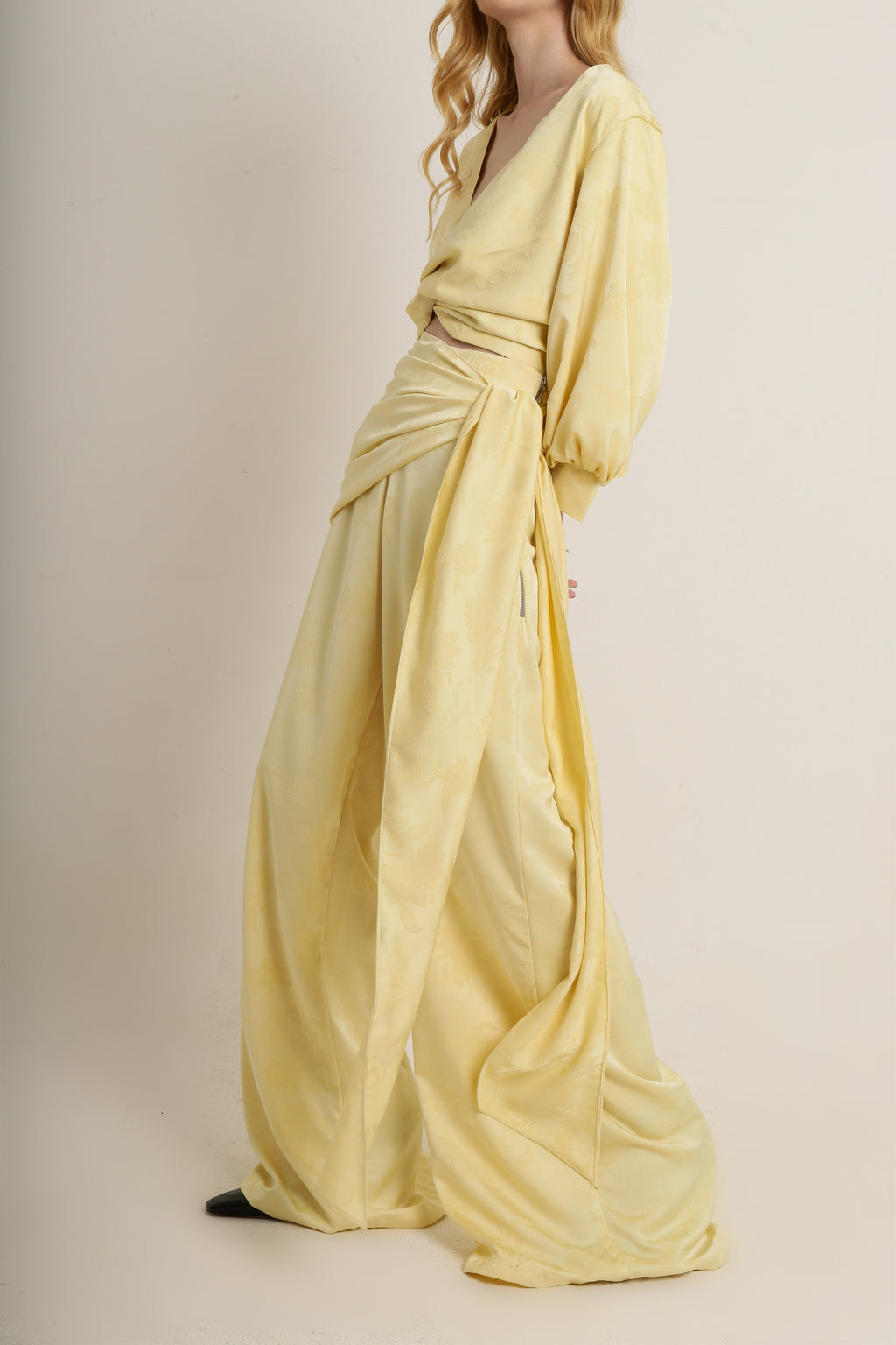 Calça Helena Jacquard Amarelo