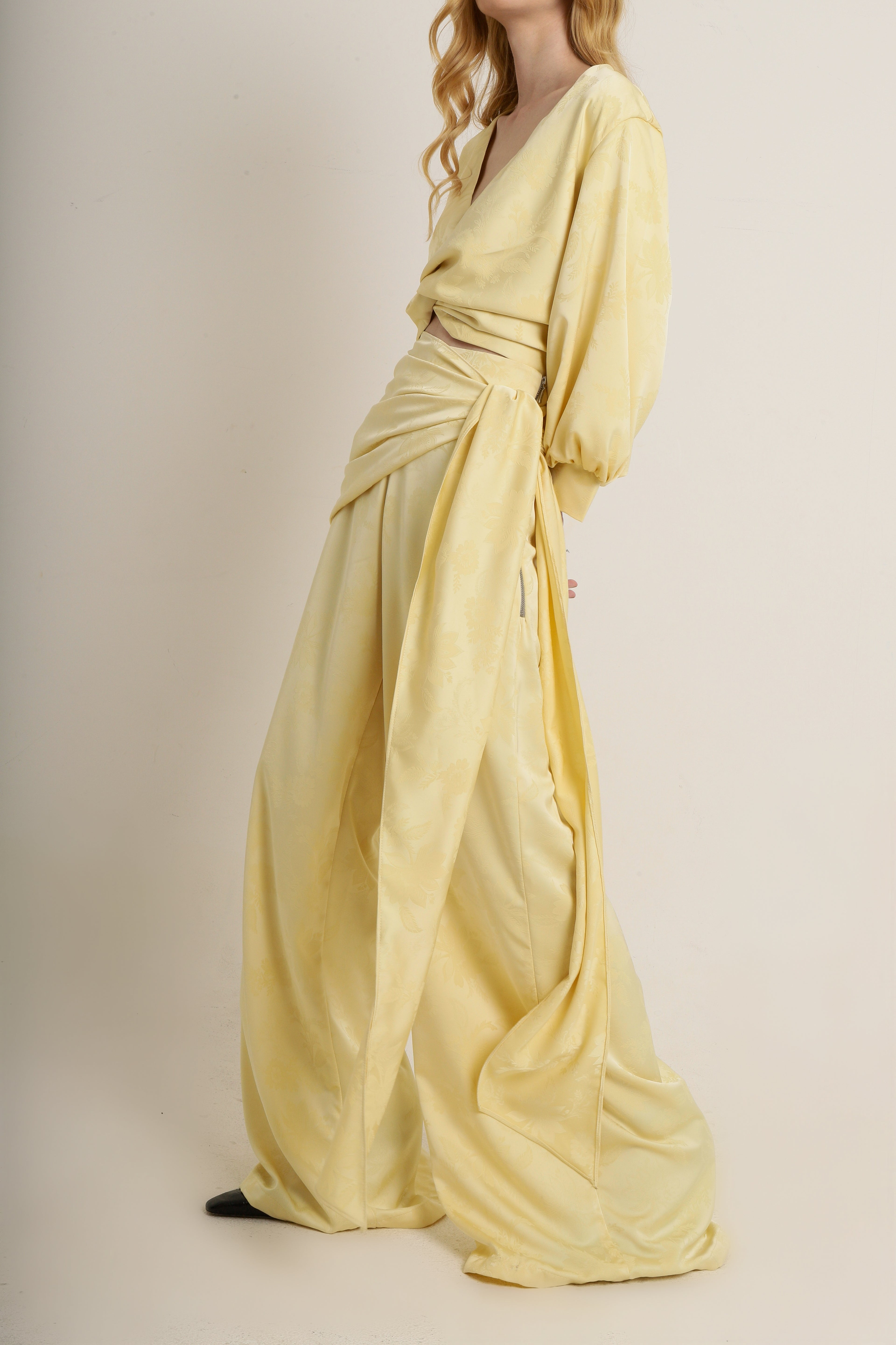 Calça Helena Jacquard Amarelo