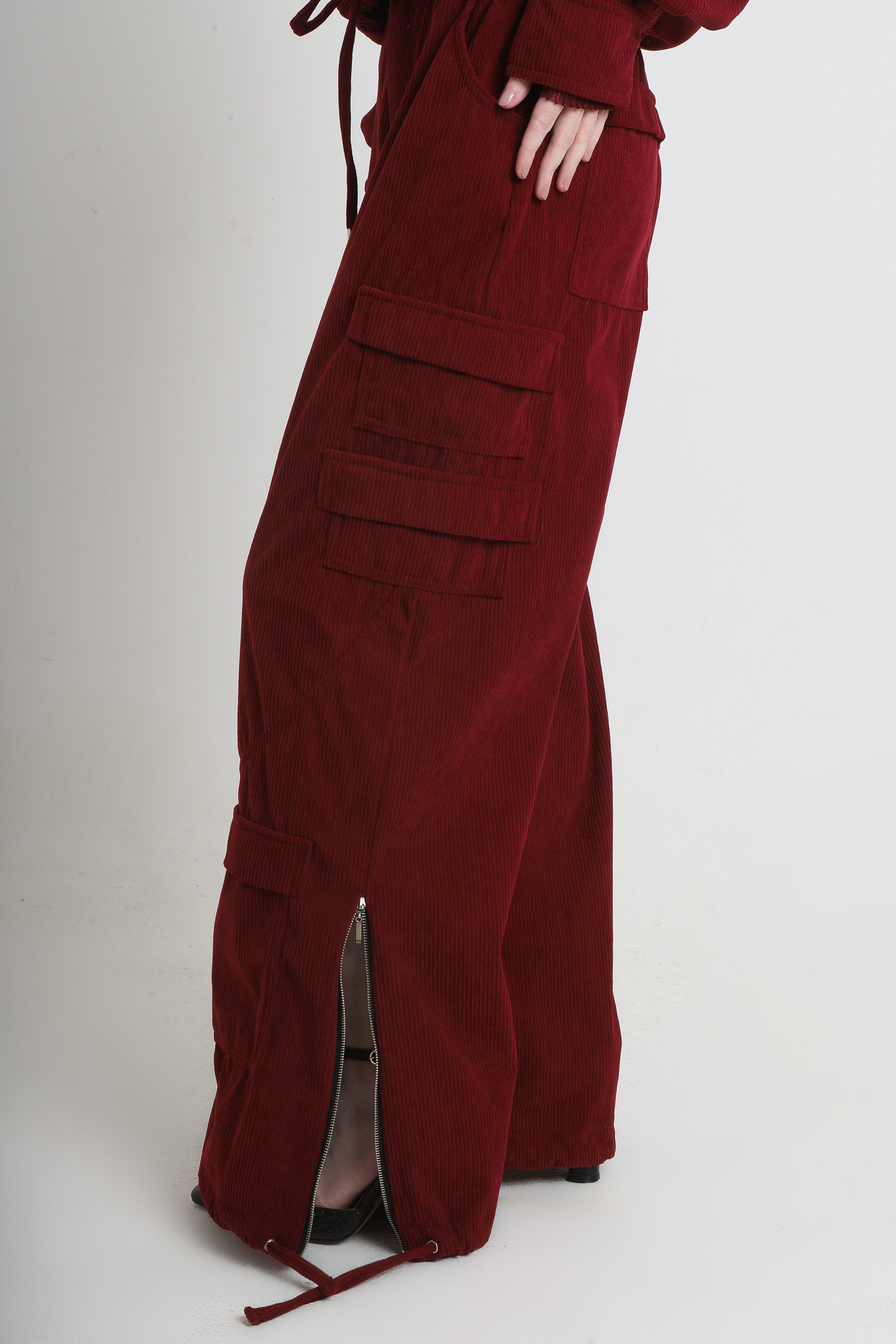 Calça Maya Veludo Bordô