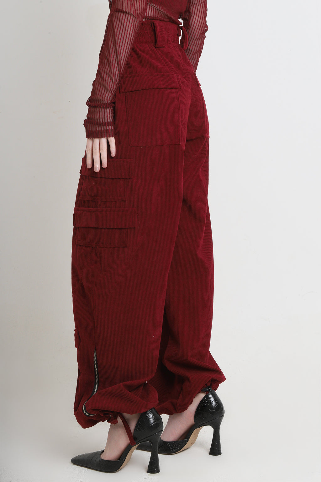 Calça Maya Veludo Bordô