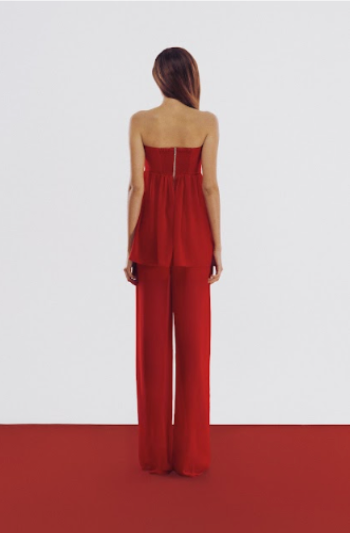 Bata Flora Vermelho Crepe