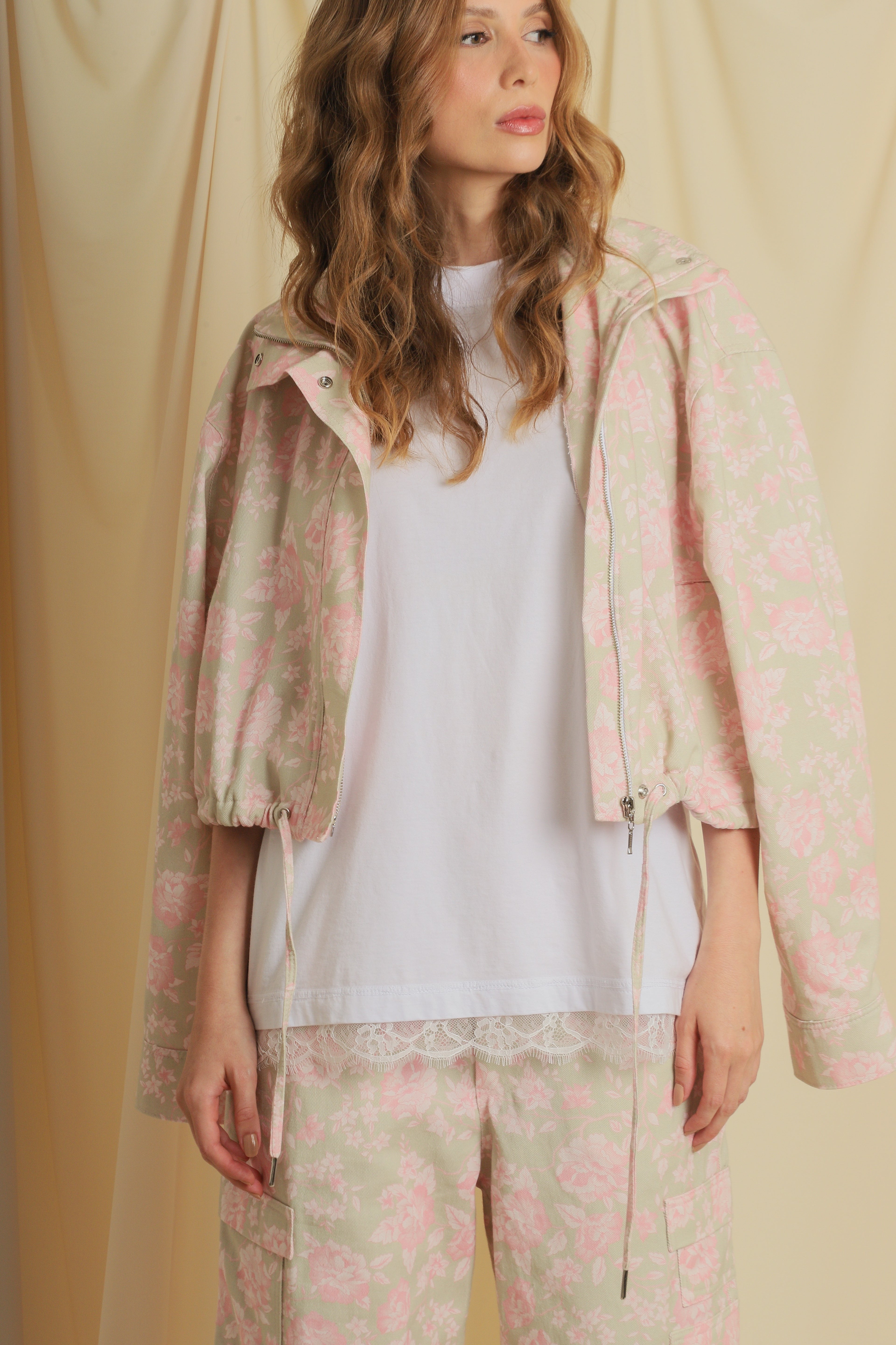 Jaqueta Bomber Estampada