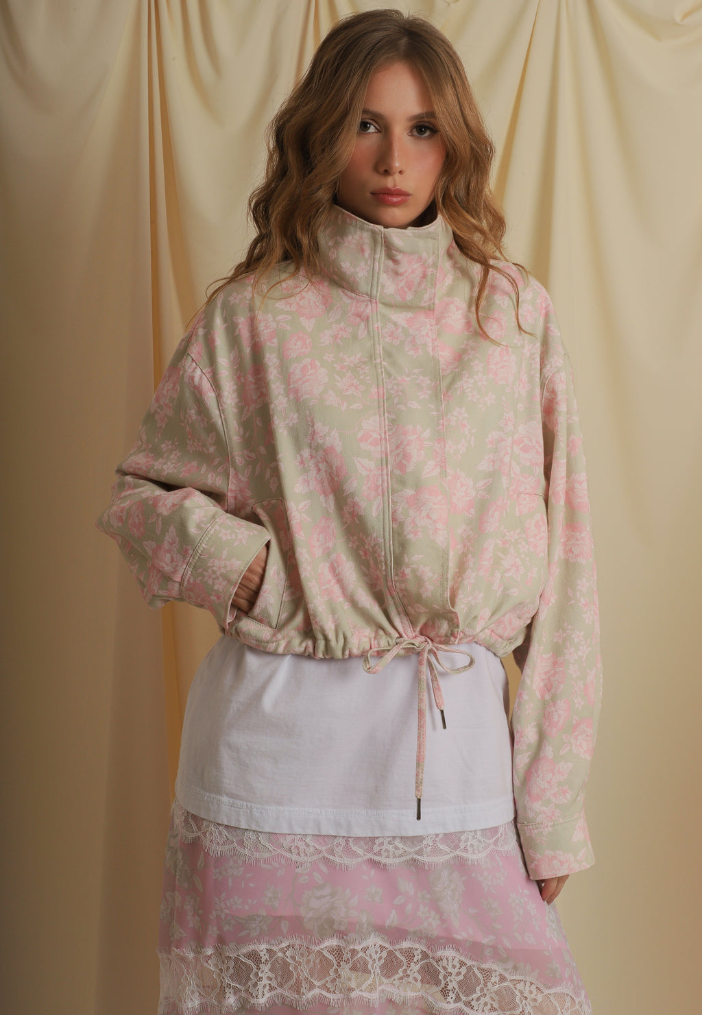 Jaqueta Bomber Estampada