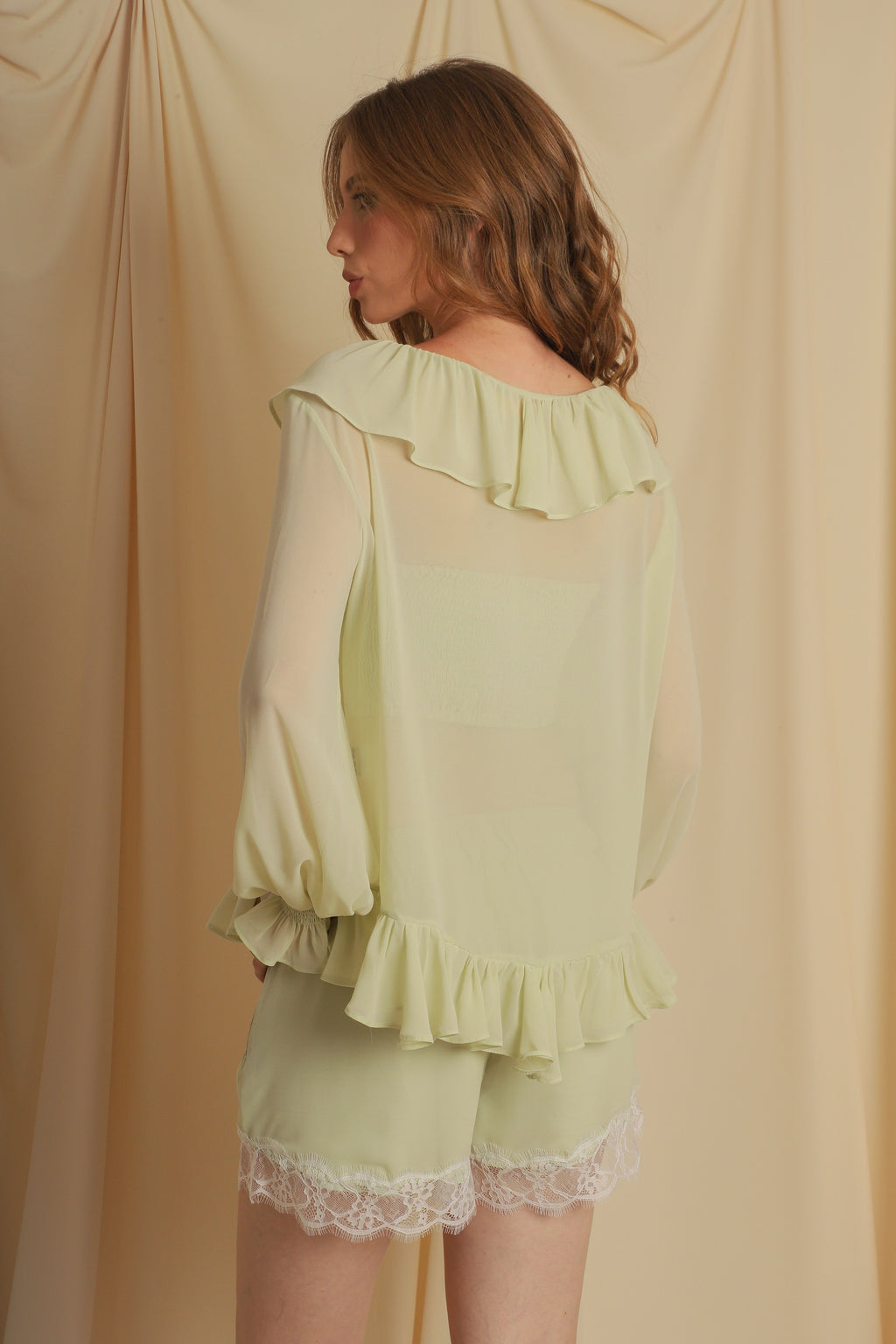 Blusa Camila Verde Crepe