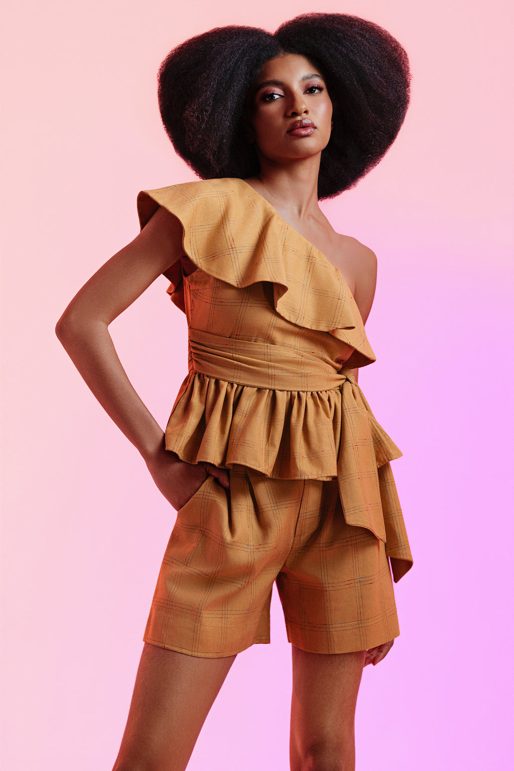 Short Maria Terracota Linho