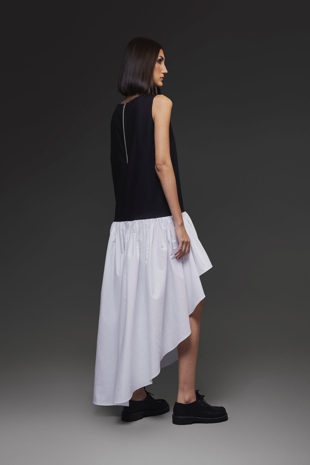 Vestido Adélia Preto e Branco