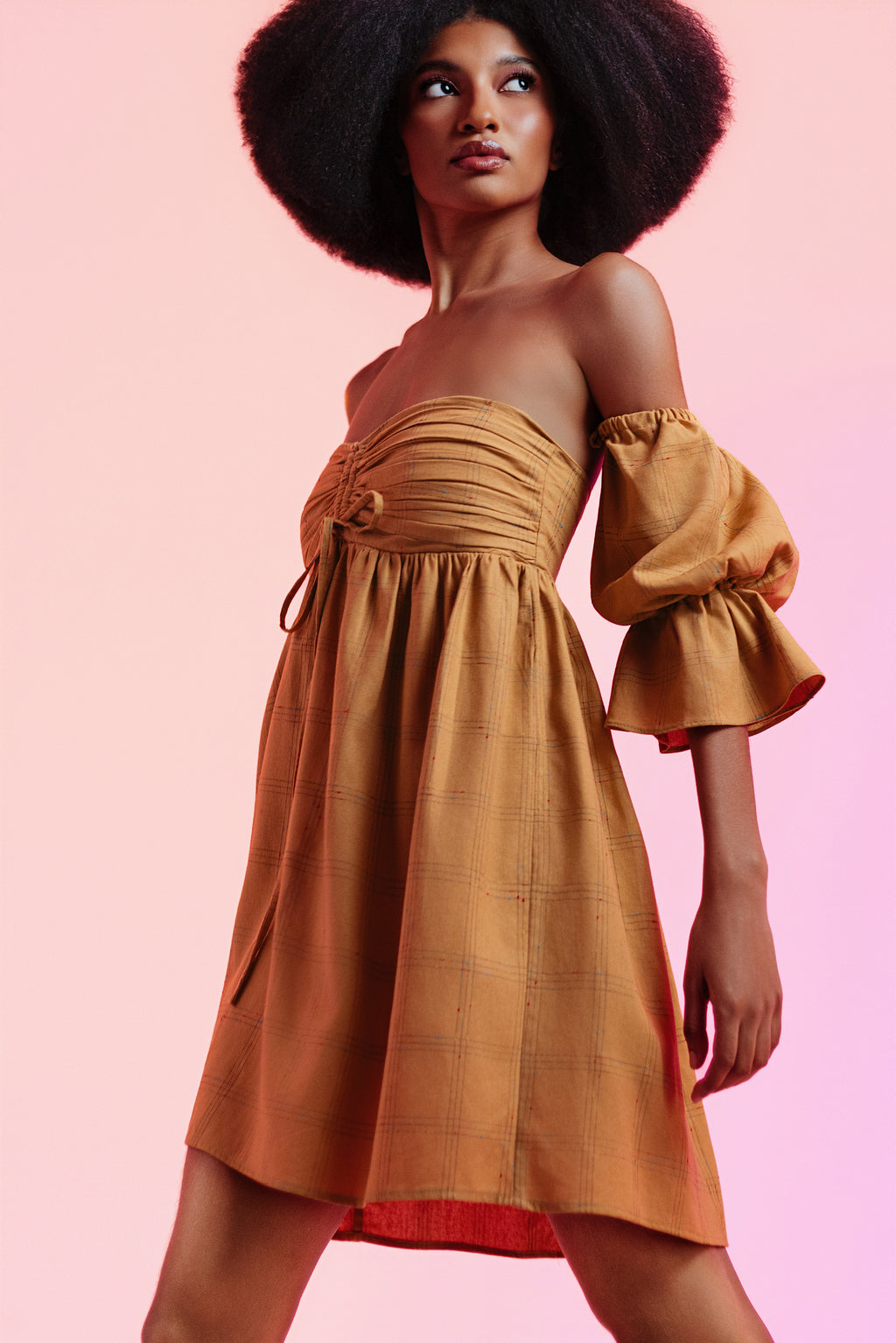 Vestido Alexia Terracota Linho