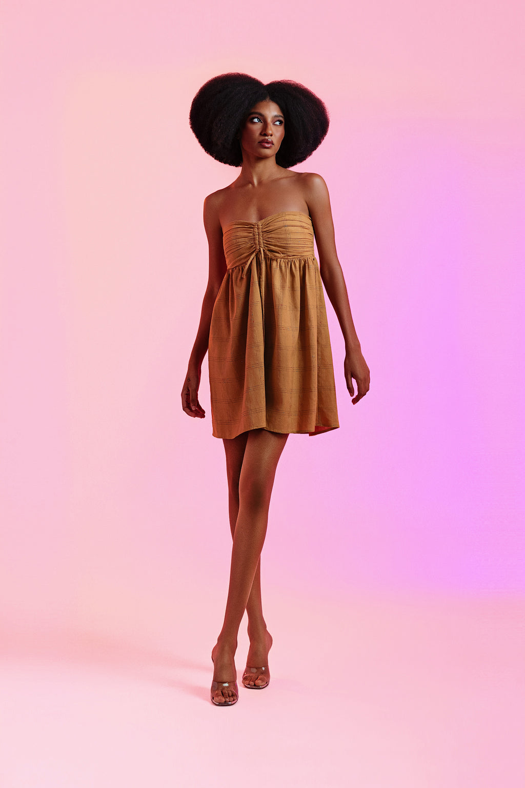 Vestido Alexia Terracota Linho