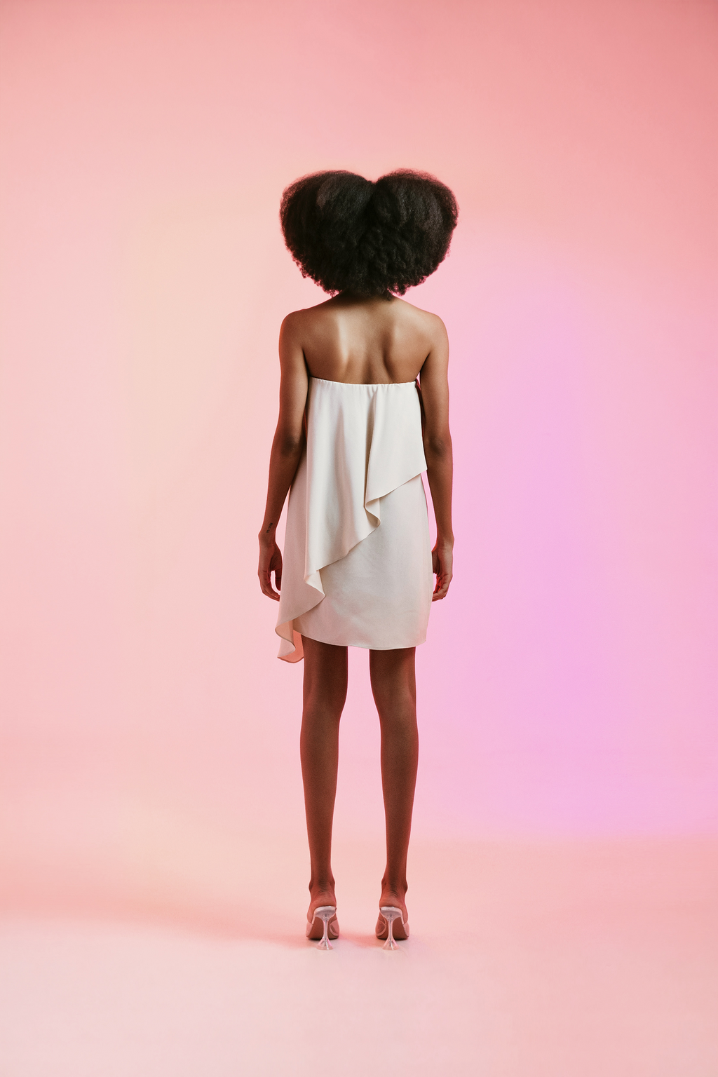 Vestido Giovanna Mini Bege Crepe