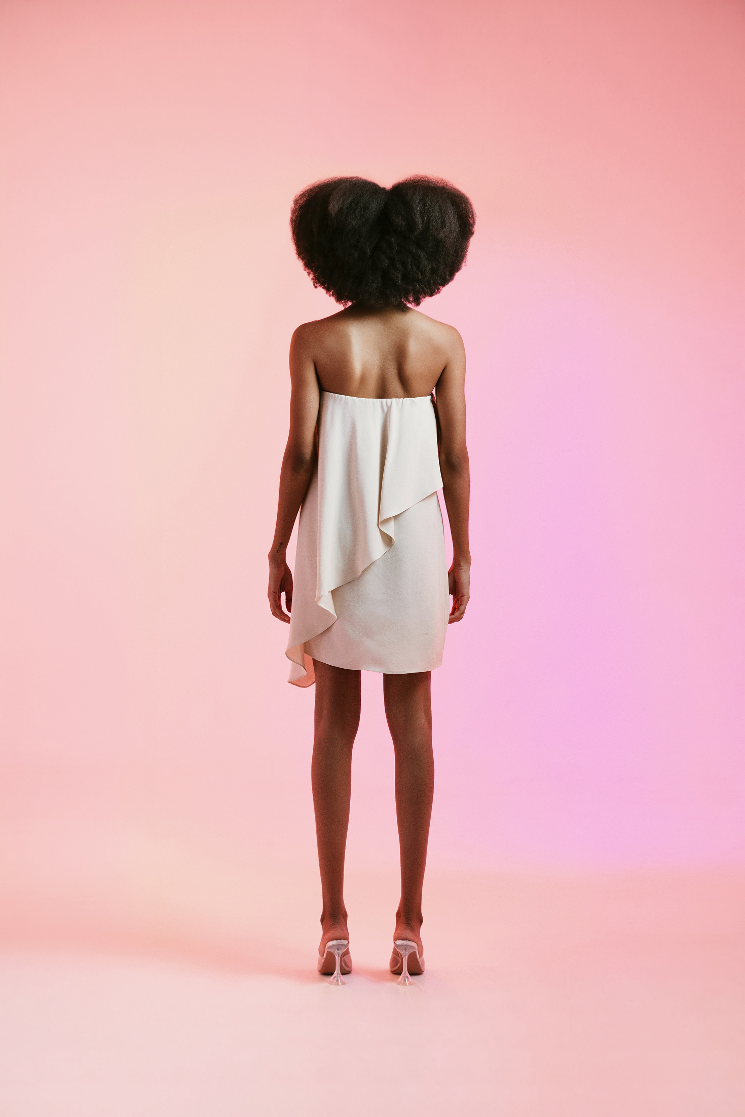 Vestido Giovanna Mini Bege Crepe