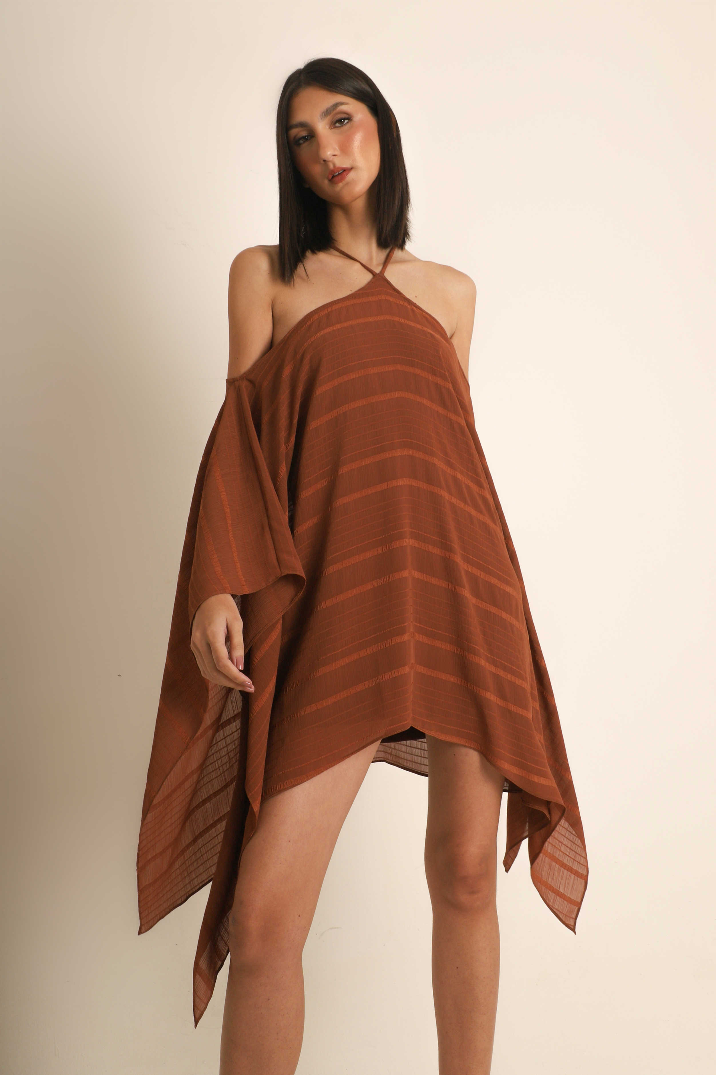 Vestido Helô Marrom