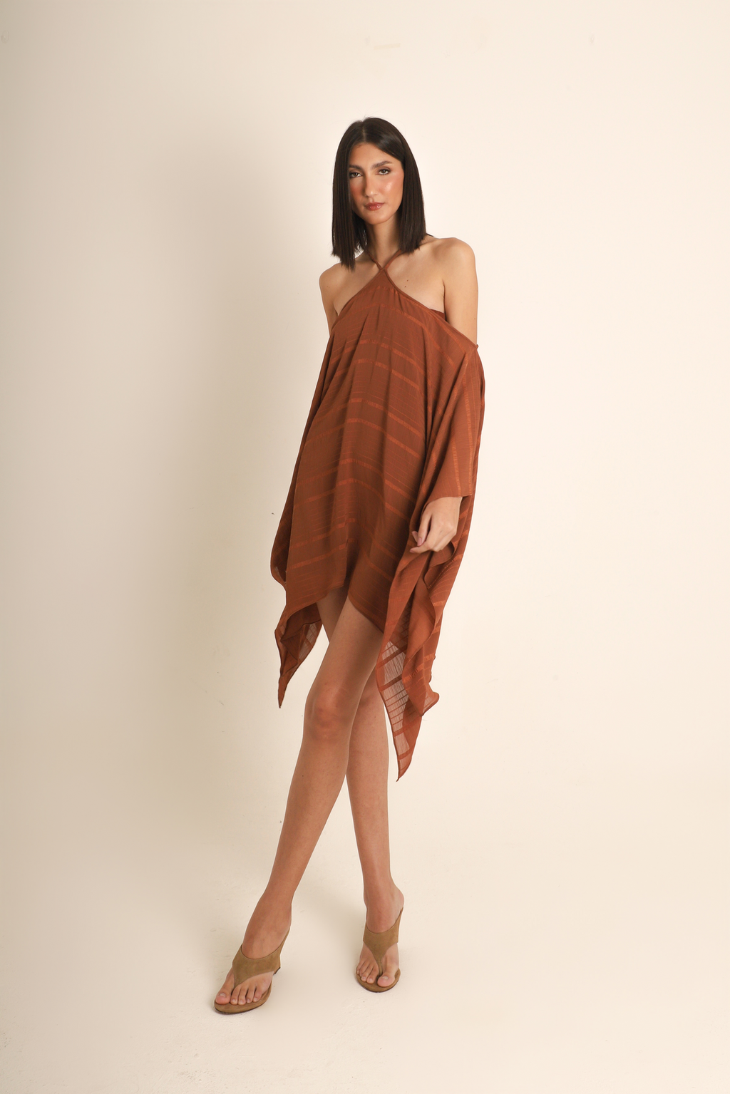 Vestido Helô Marrom