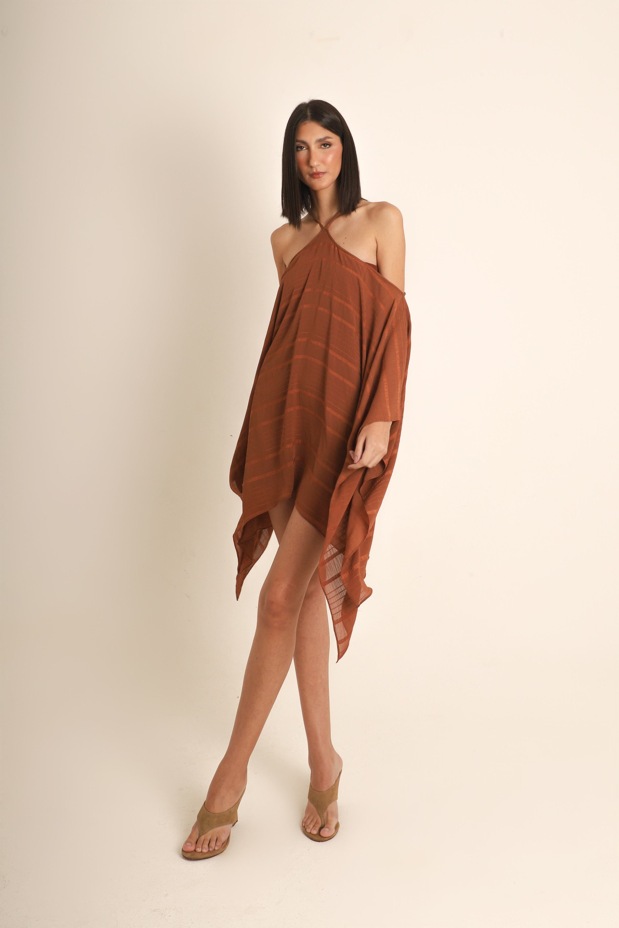 Vestido Helô Marrom