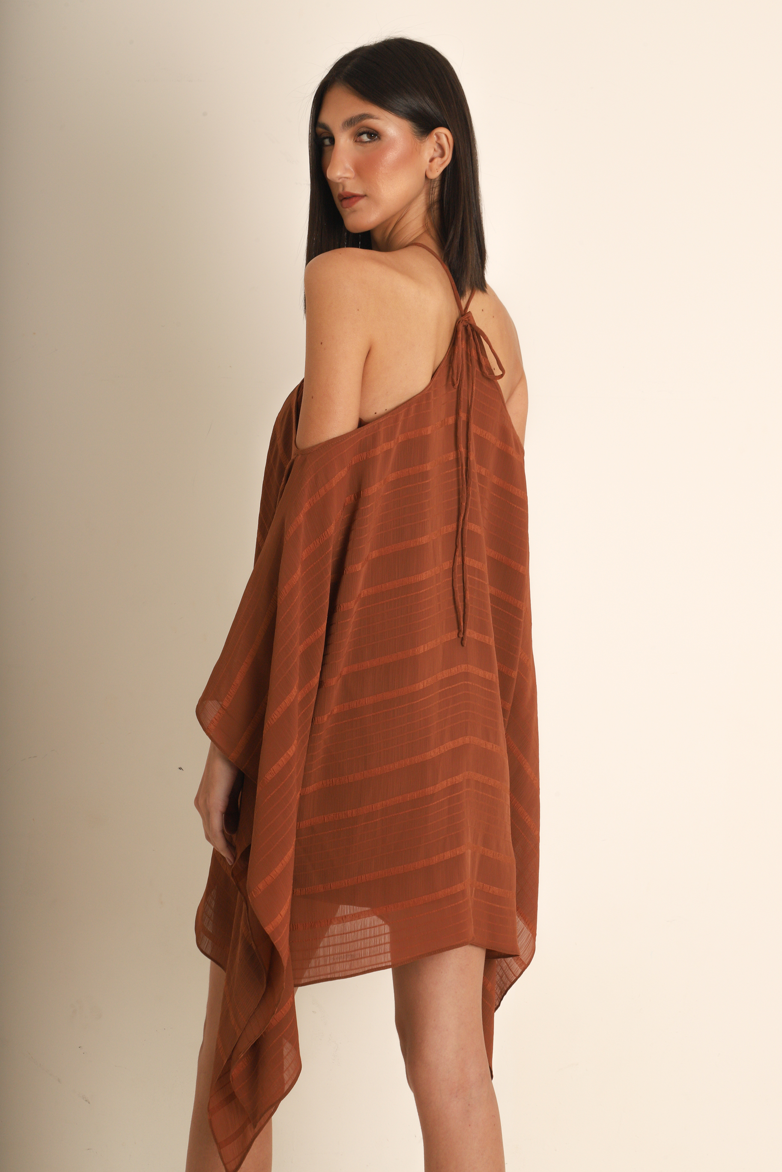 Vestido Helô Marrom