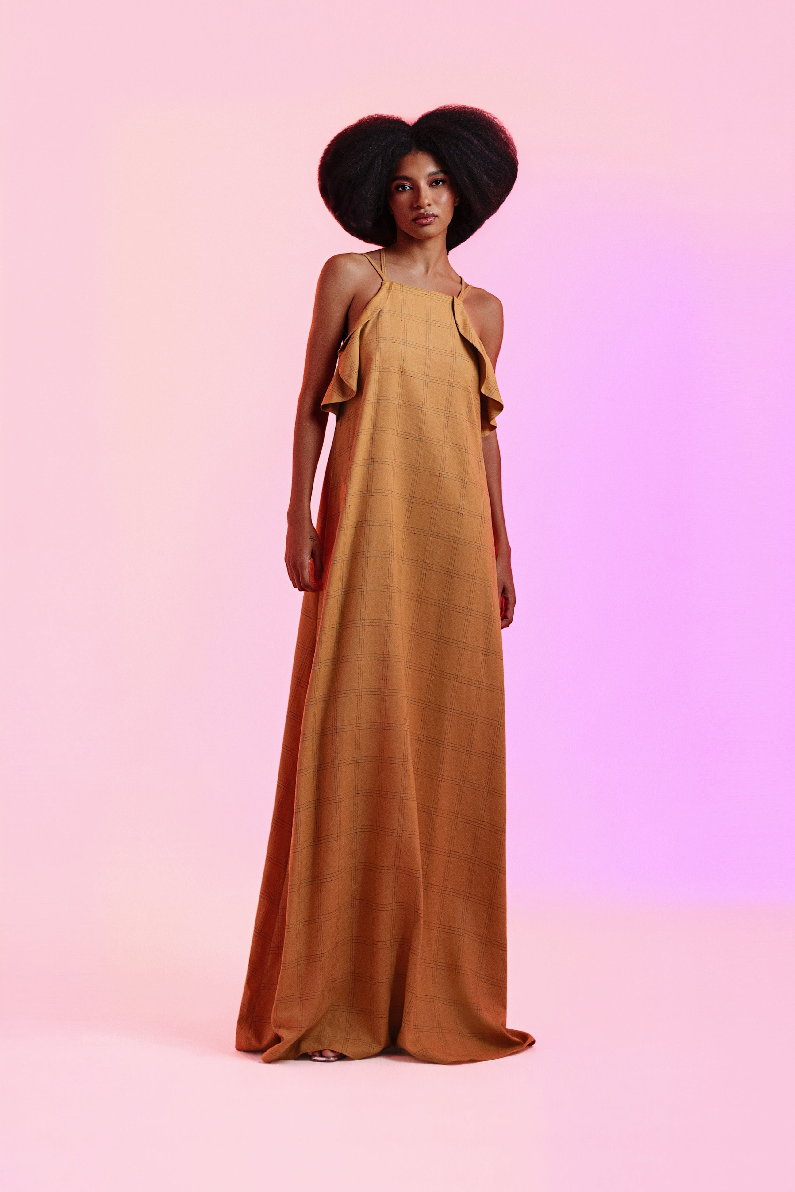 Vestido Isabel Terracota Linho