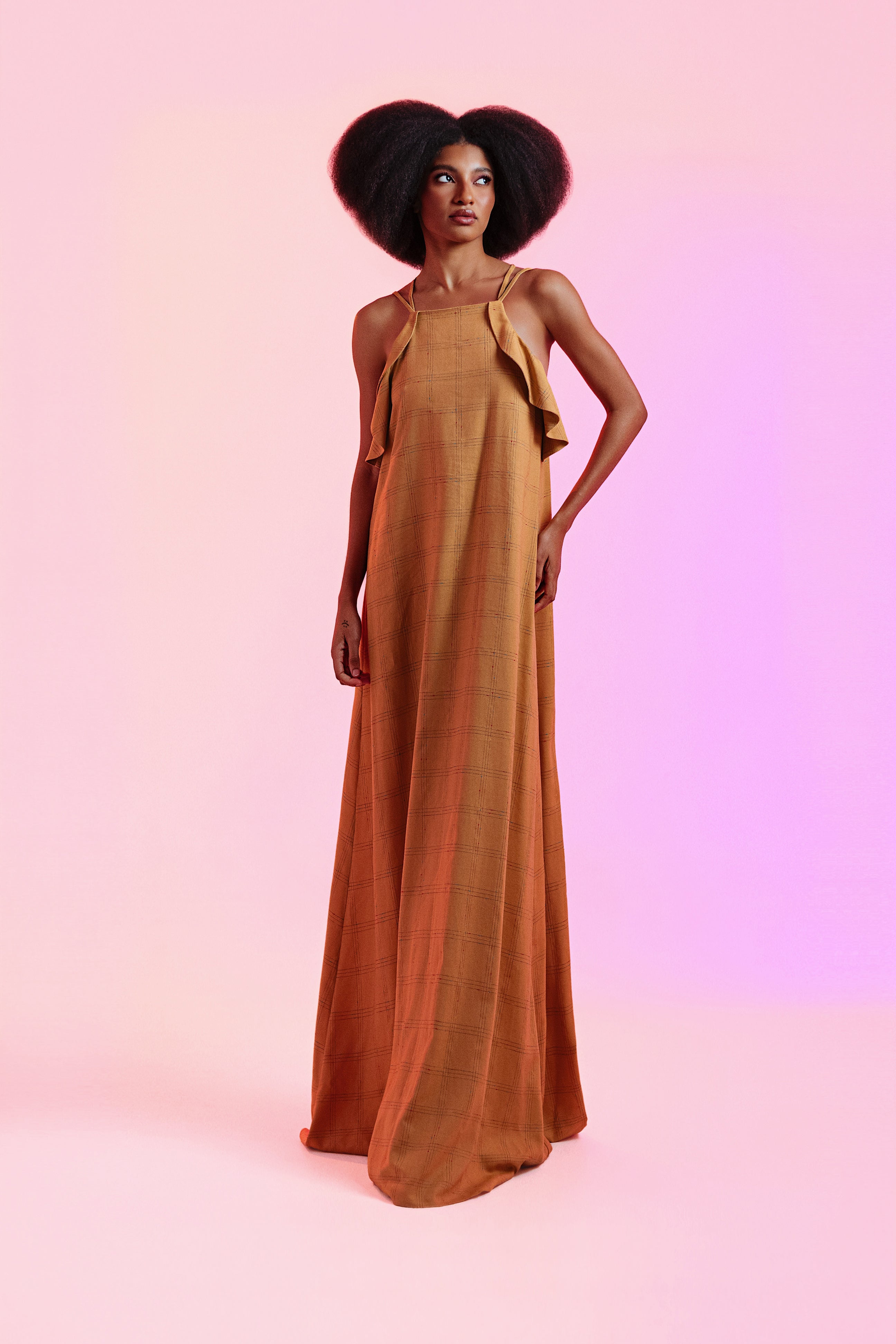 Vestido Isabel Terracota Linho