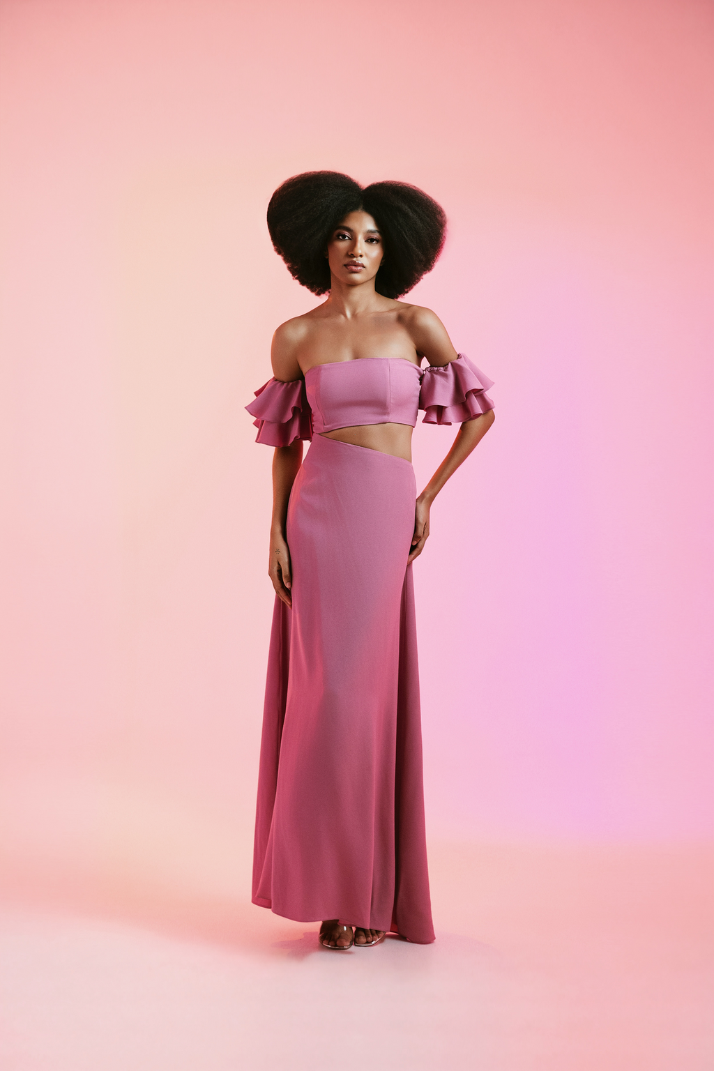 Vestido Lola Rosa Crepe