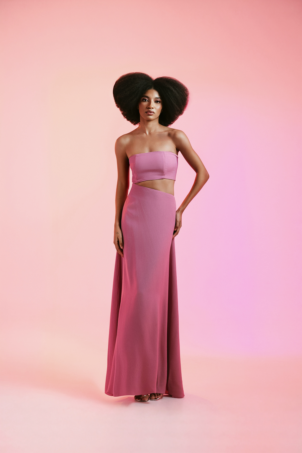 Vestido Lola Rosa Crepe