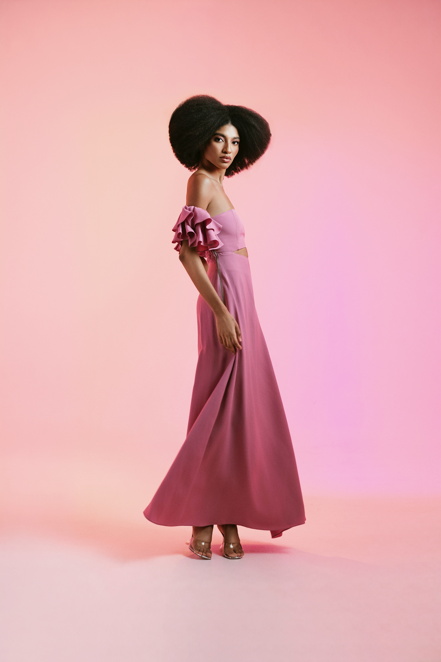 Vestido Lola Rosa Crepe