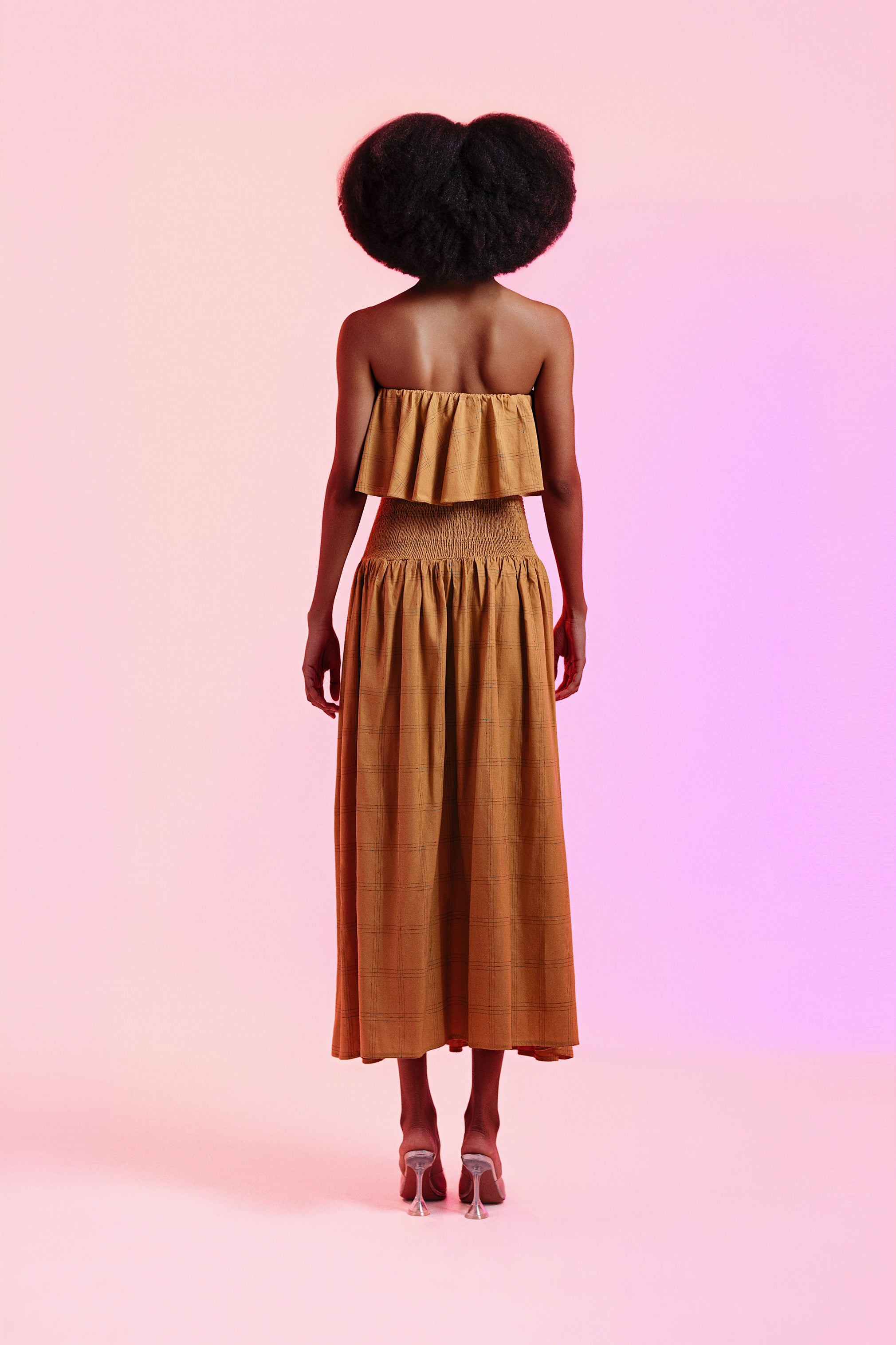 Vestido Ruth Terracota Linho