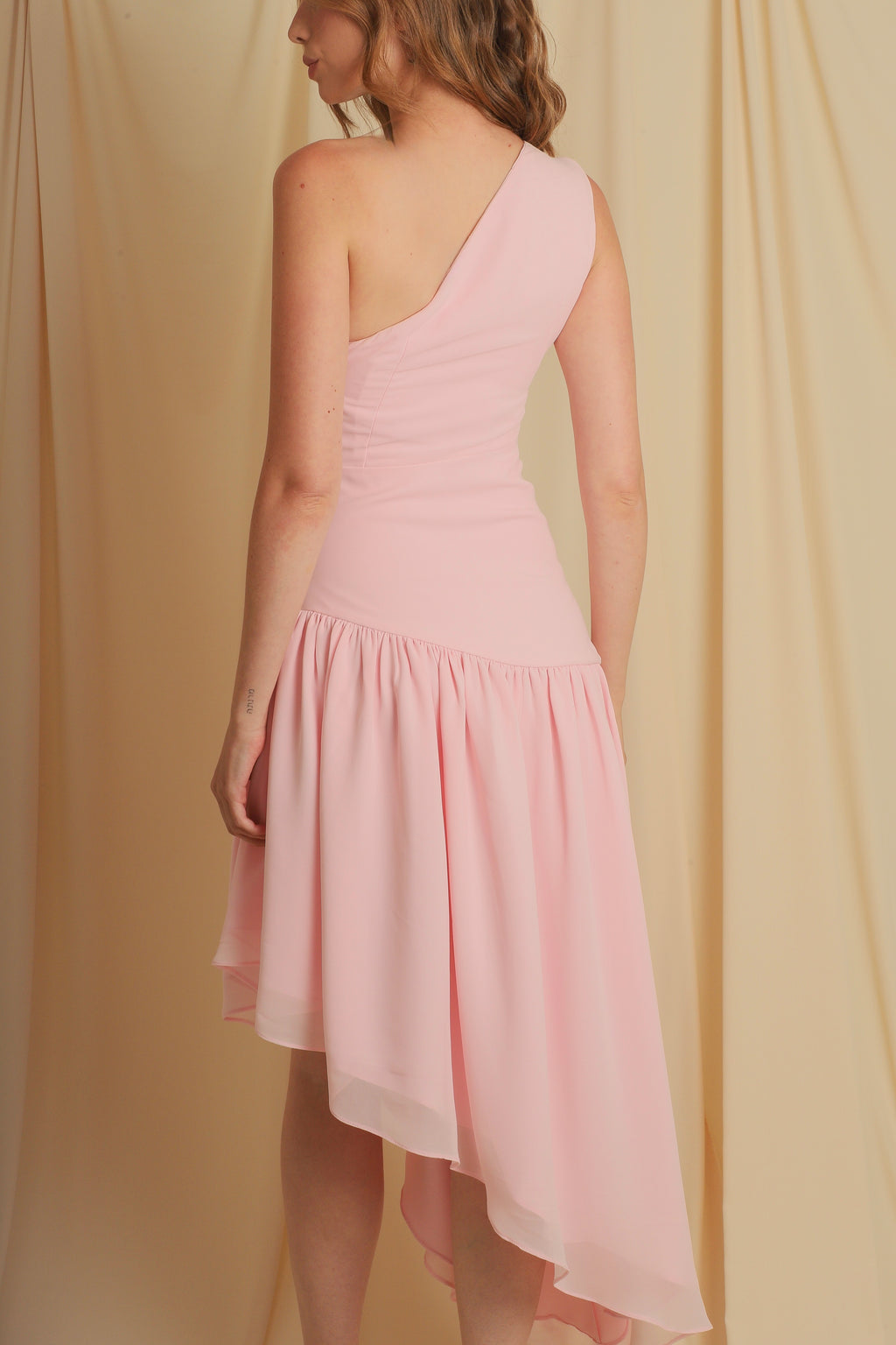 Vestido Sabrina Rosa Crepe