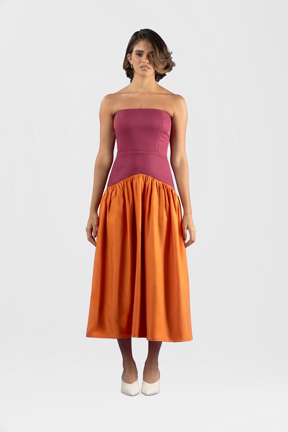 Vestido Sasha Midi Bicolor
