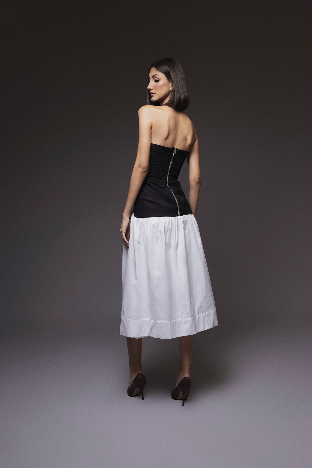 Vestido Sasha Preto e Branco