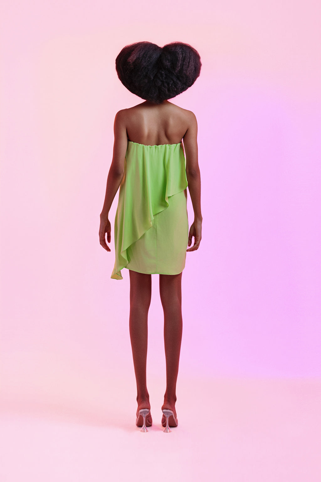 Vestido Giovanna Mini Verde Crepe