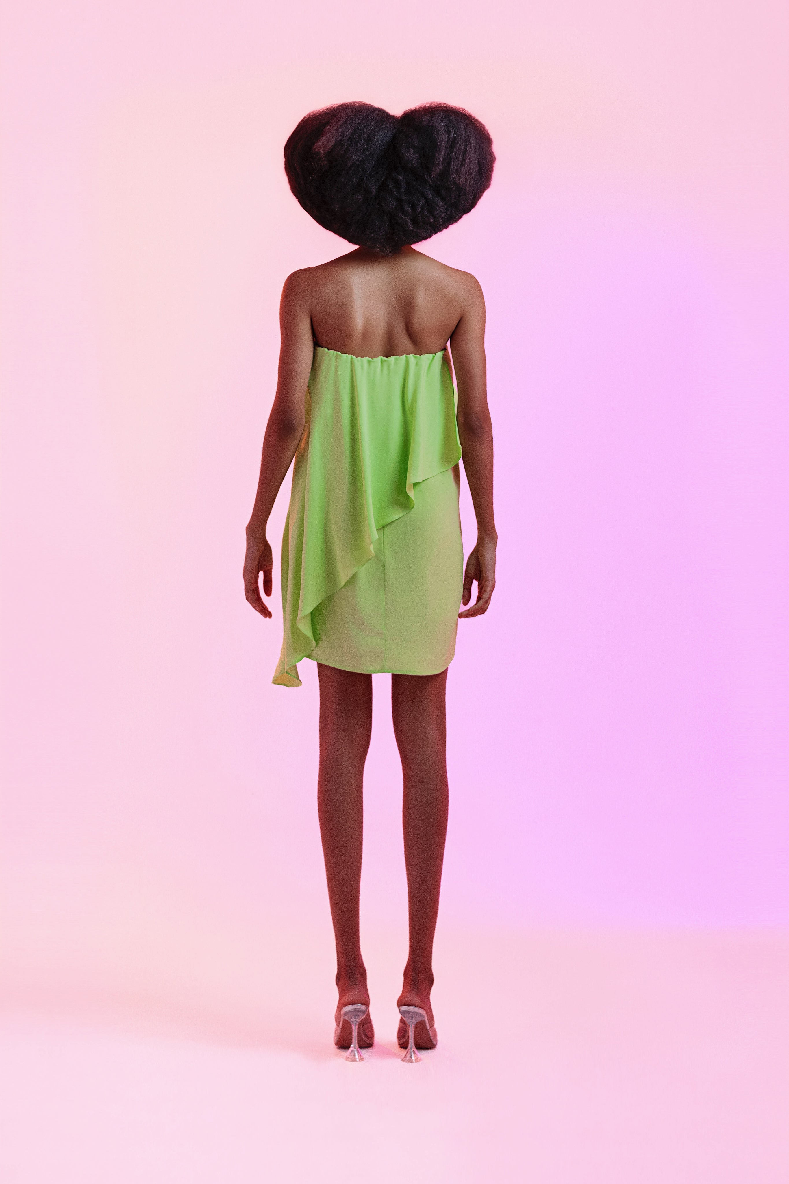 Vestido Giovanna Mini Verde Crepe