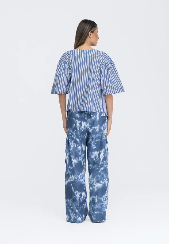 Blusa Amélia listra azul